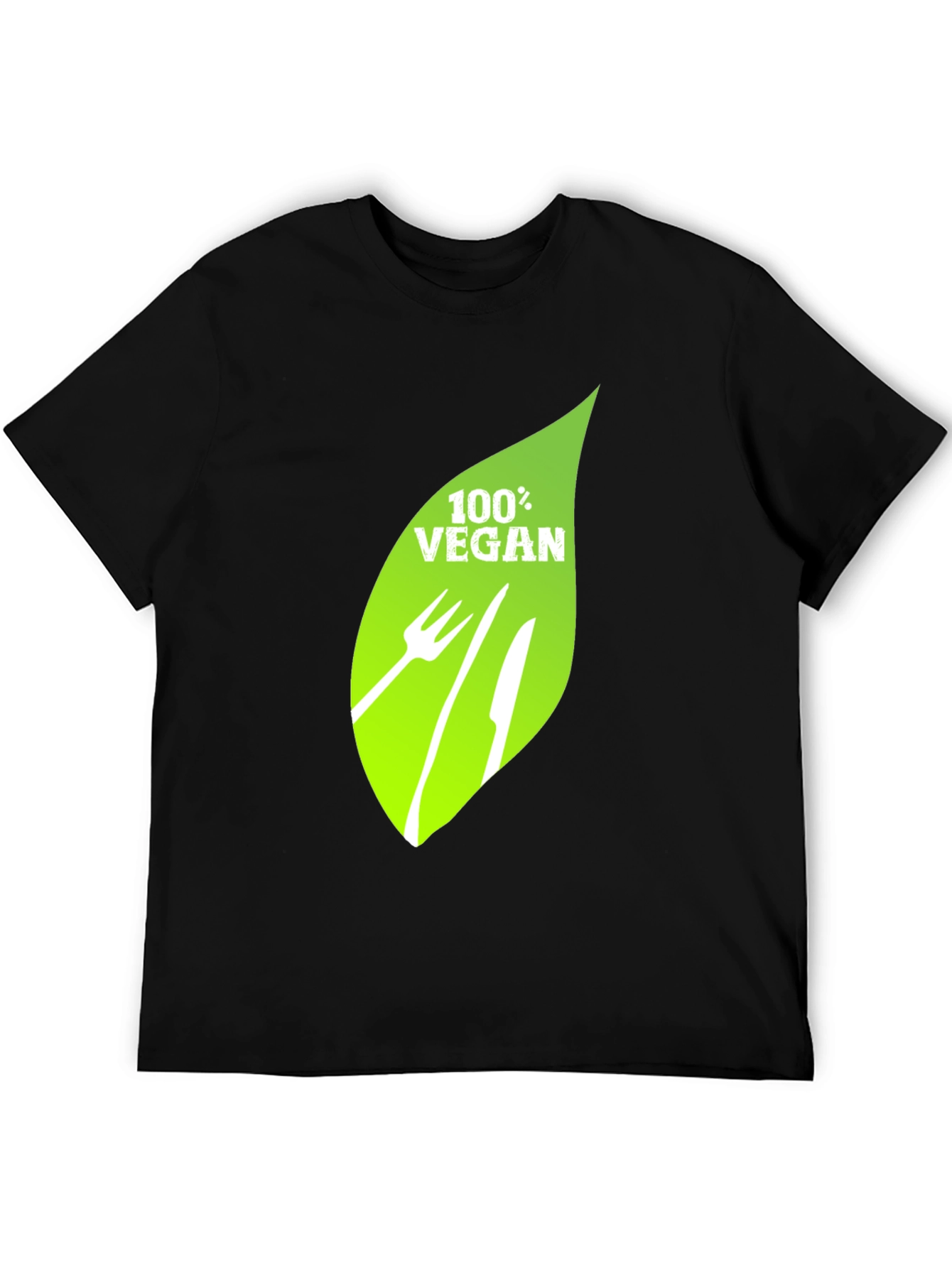 Vegan T-Shirt - 100% Vegan Leaf Graphic Tee