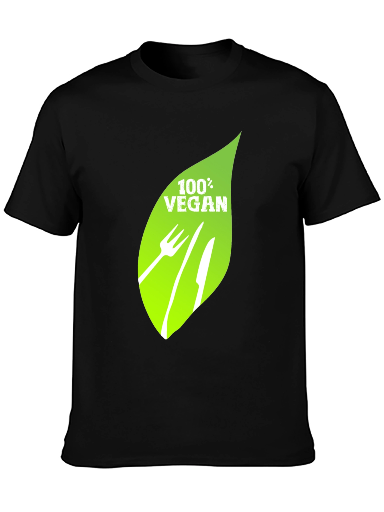 Vegan T-Shirt - 100% Vegan Leaf Graphic Tee