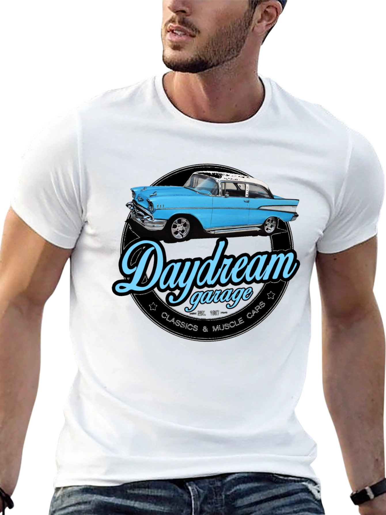 Daydream Garage T-Shirt - Classic Car Design