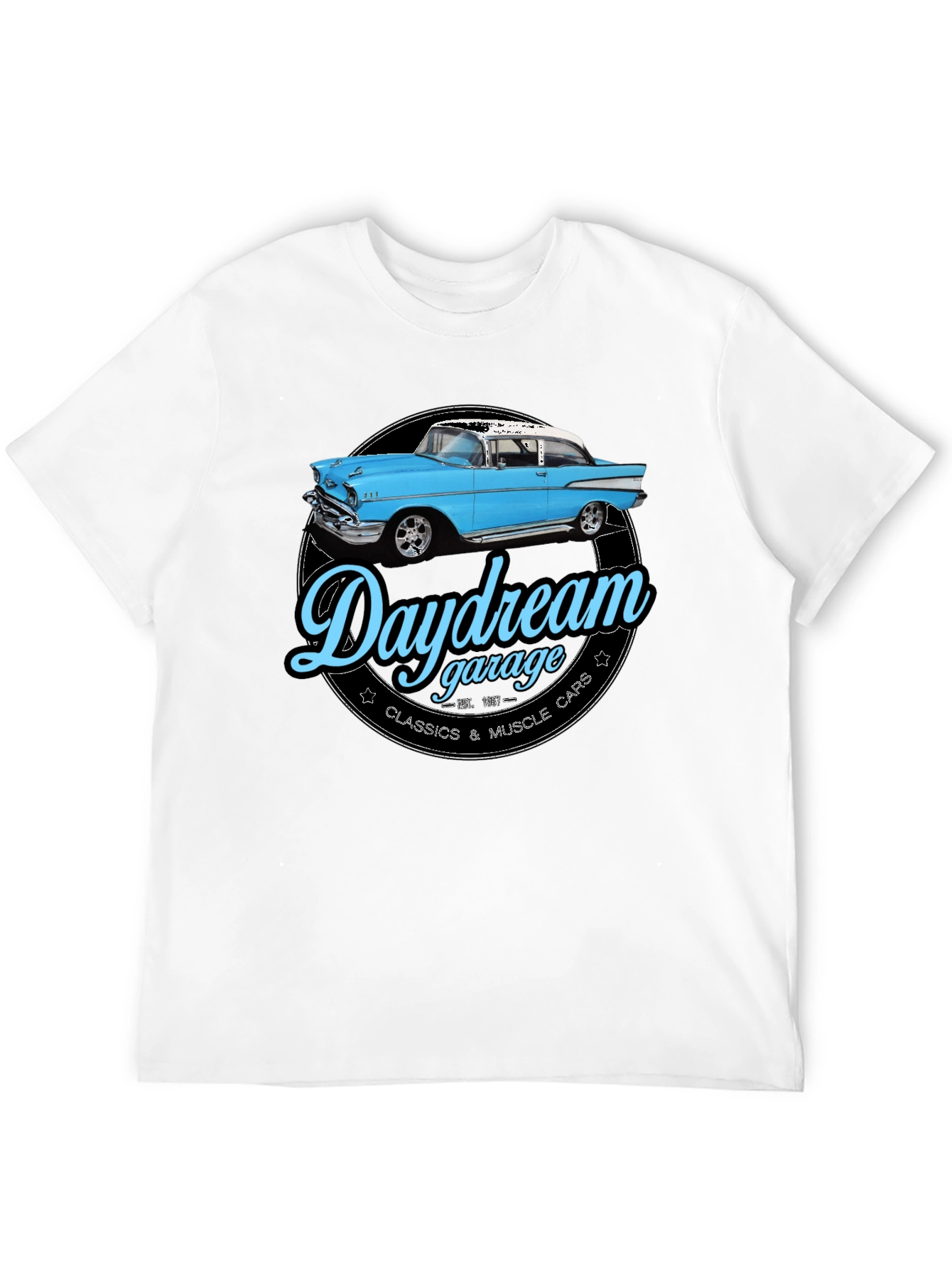 Daydream Garage T-Shirt - Classic Car Design