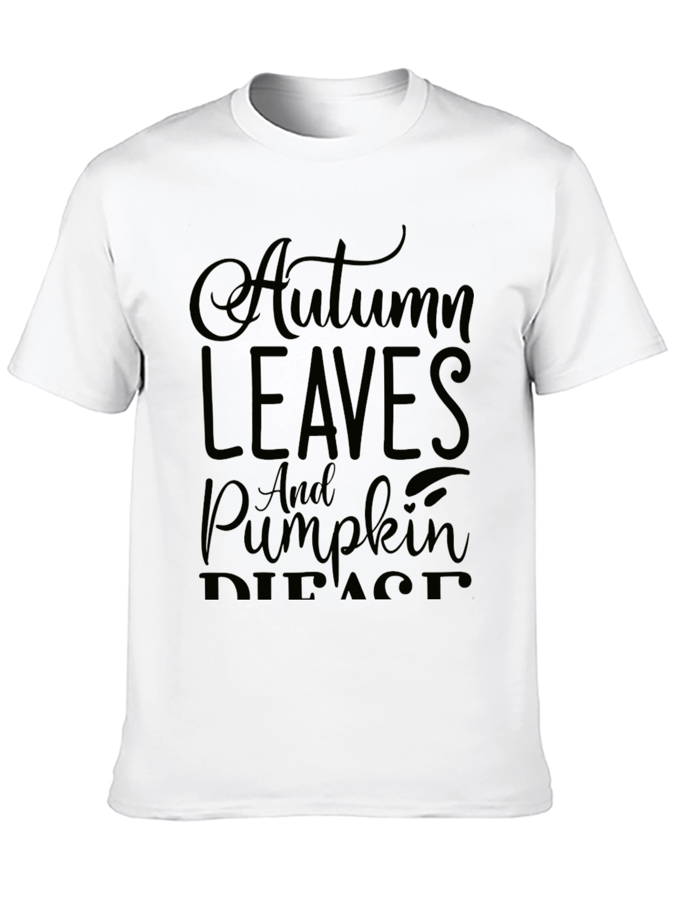Autumn Leaves & Pumpkin Spice Black Graphic Tee