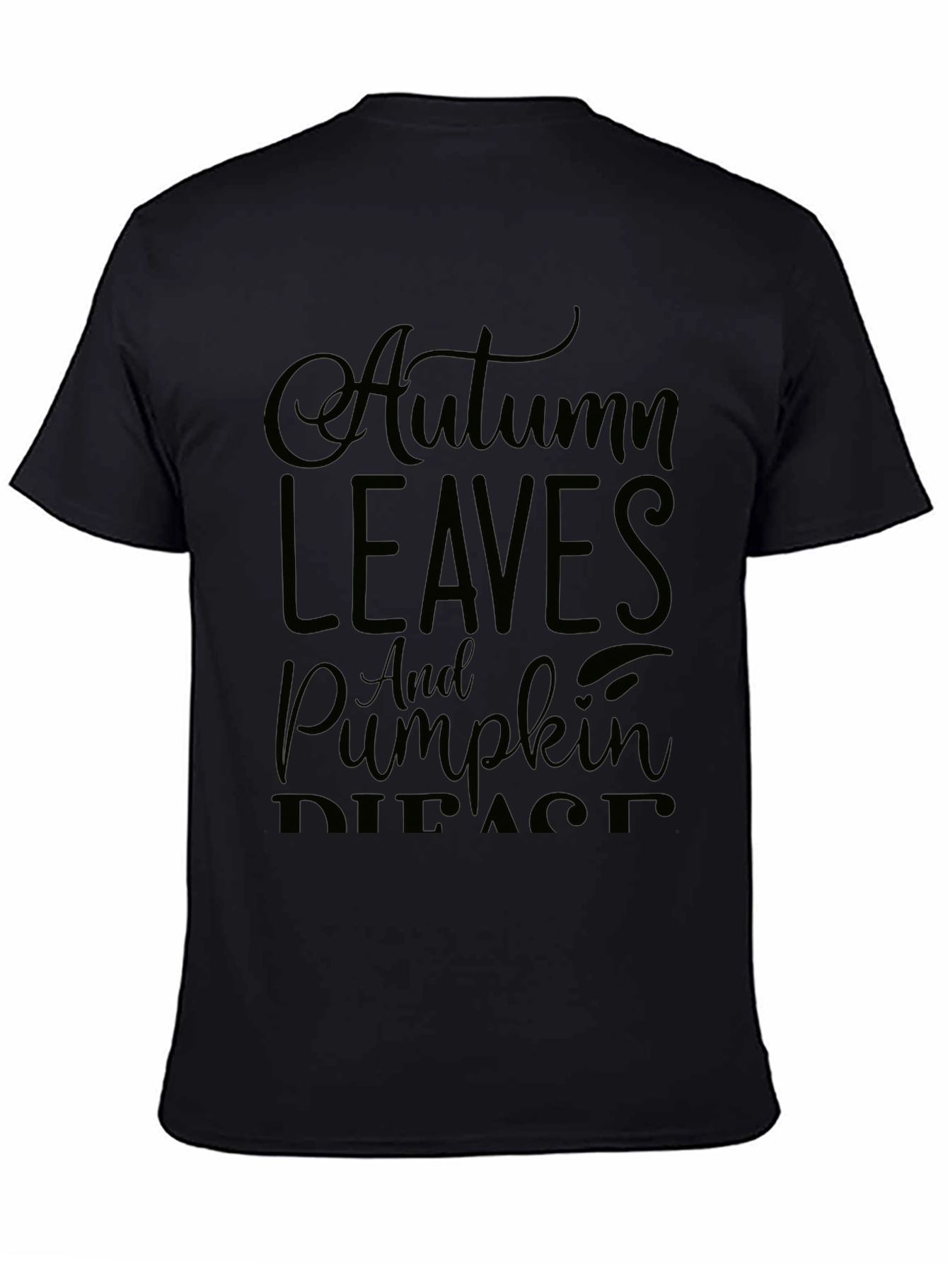 Autumn Leaves & Pumpkin Spice Black Graphic Tee