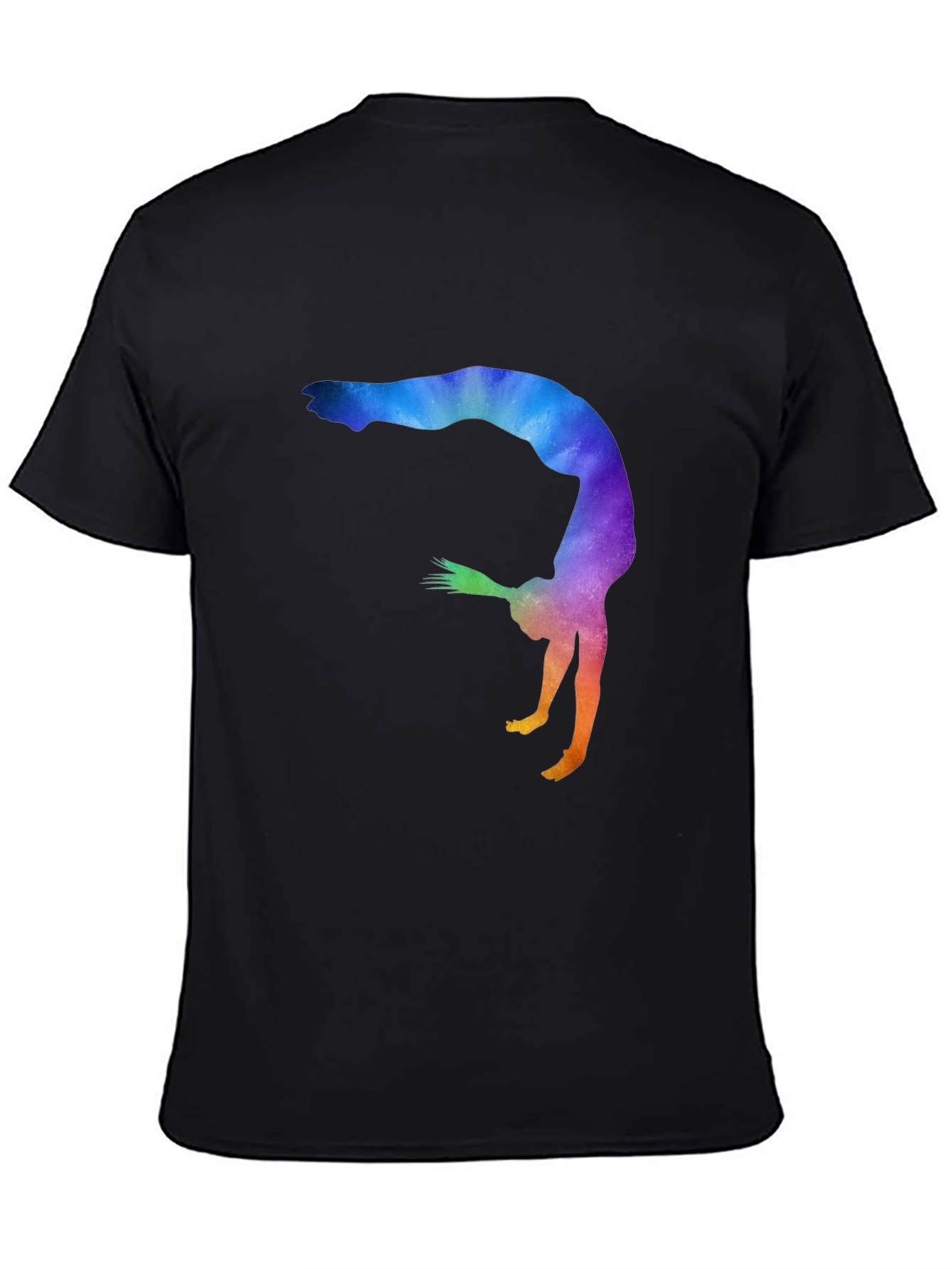 Gymnast Silhouette Graphic Tee - Black Unisex T-Shirt