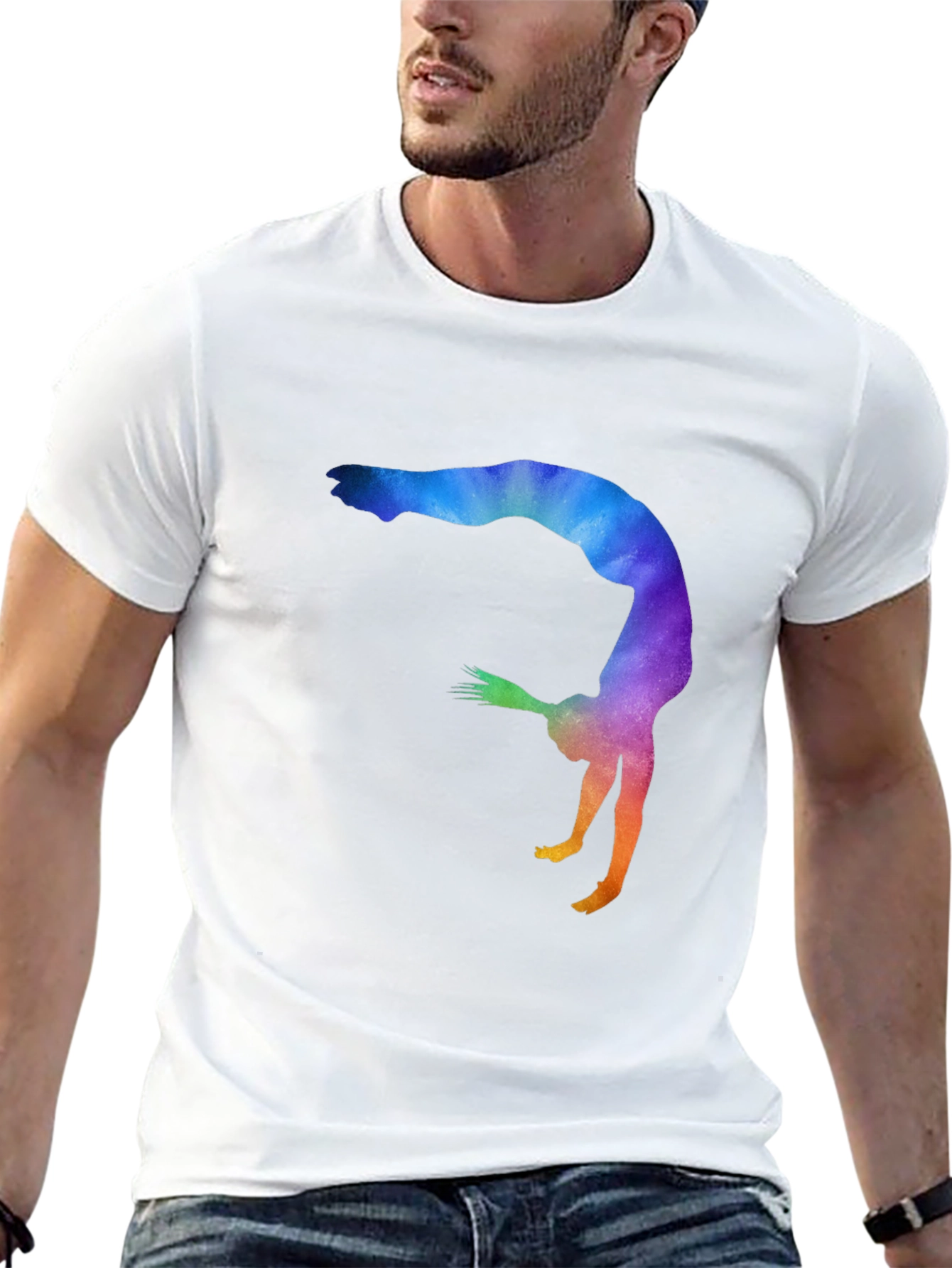 Gymnast Silhouette Graphic Tee - Black Unisex T-Shirt
