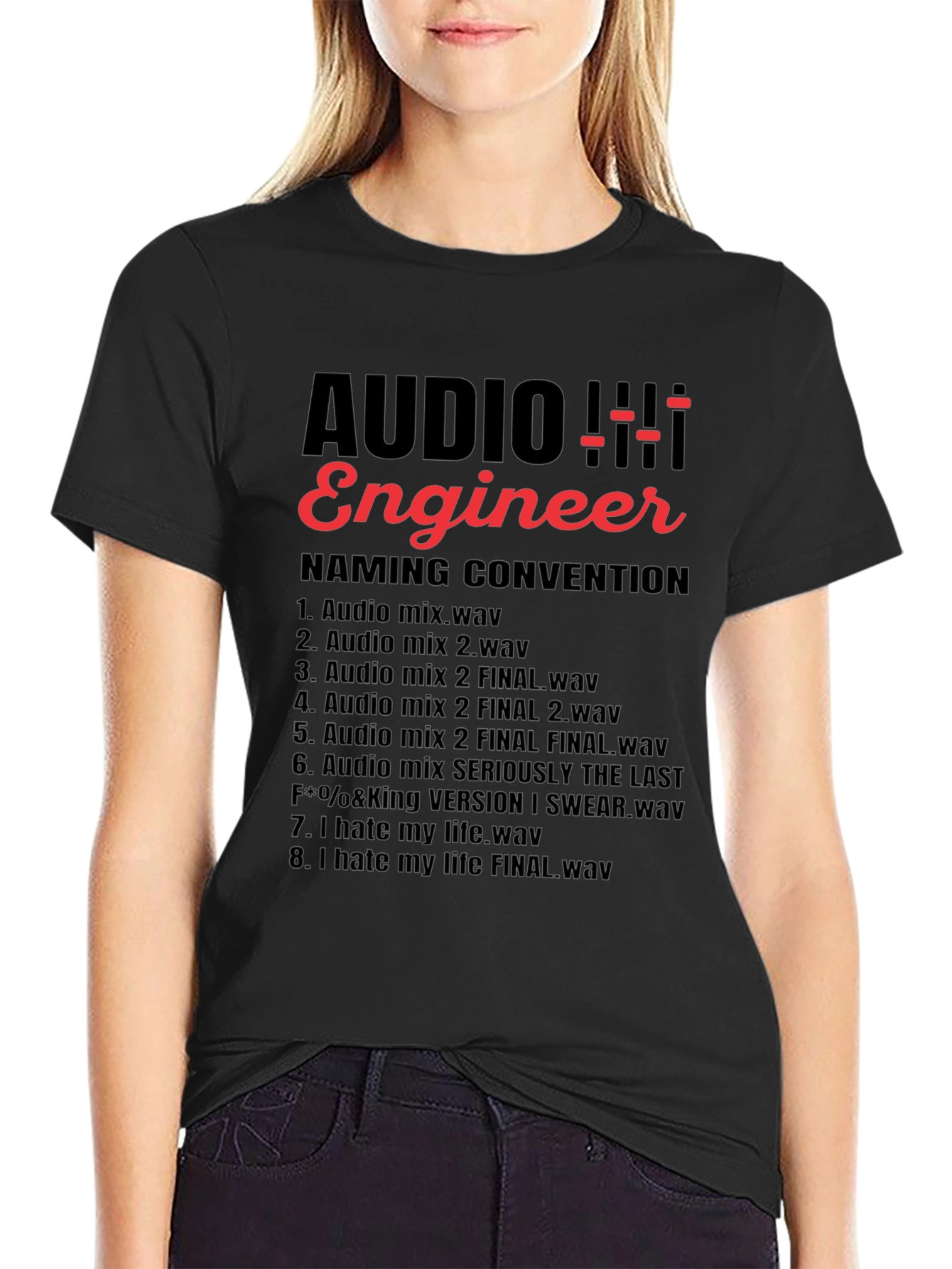 Audio Engineer Naming Convention Funny T-Shirt