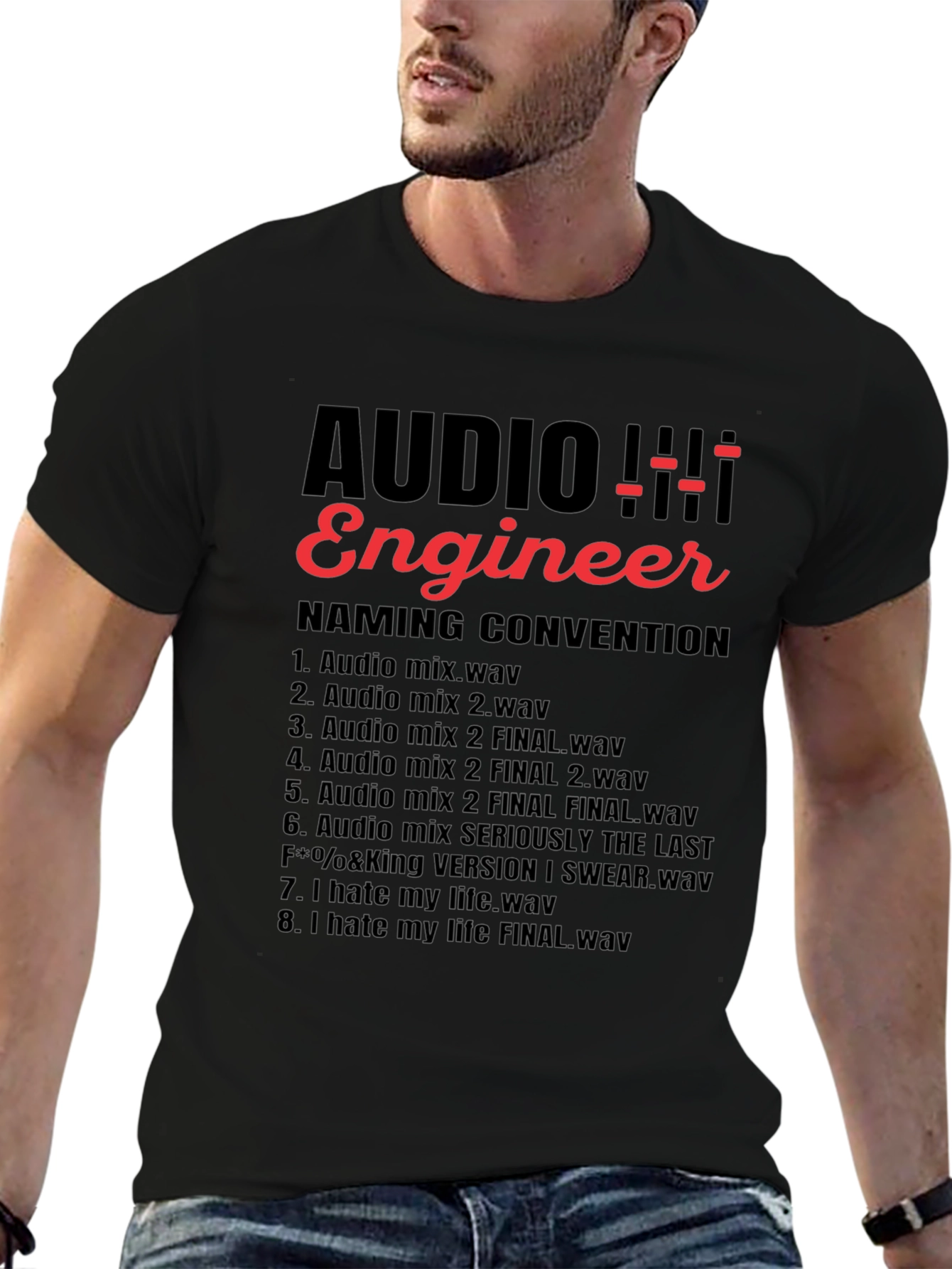 Audio Engineer Naming Convention Funny T-Shirt