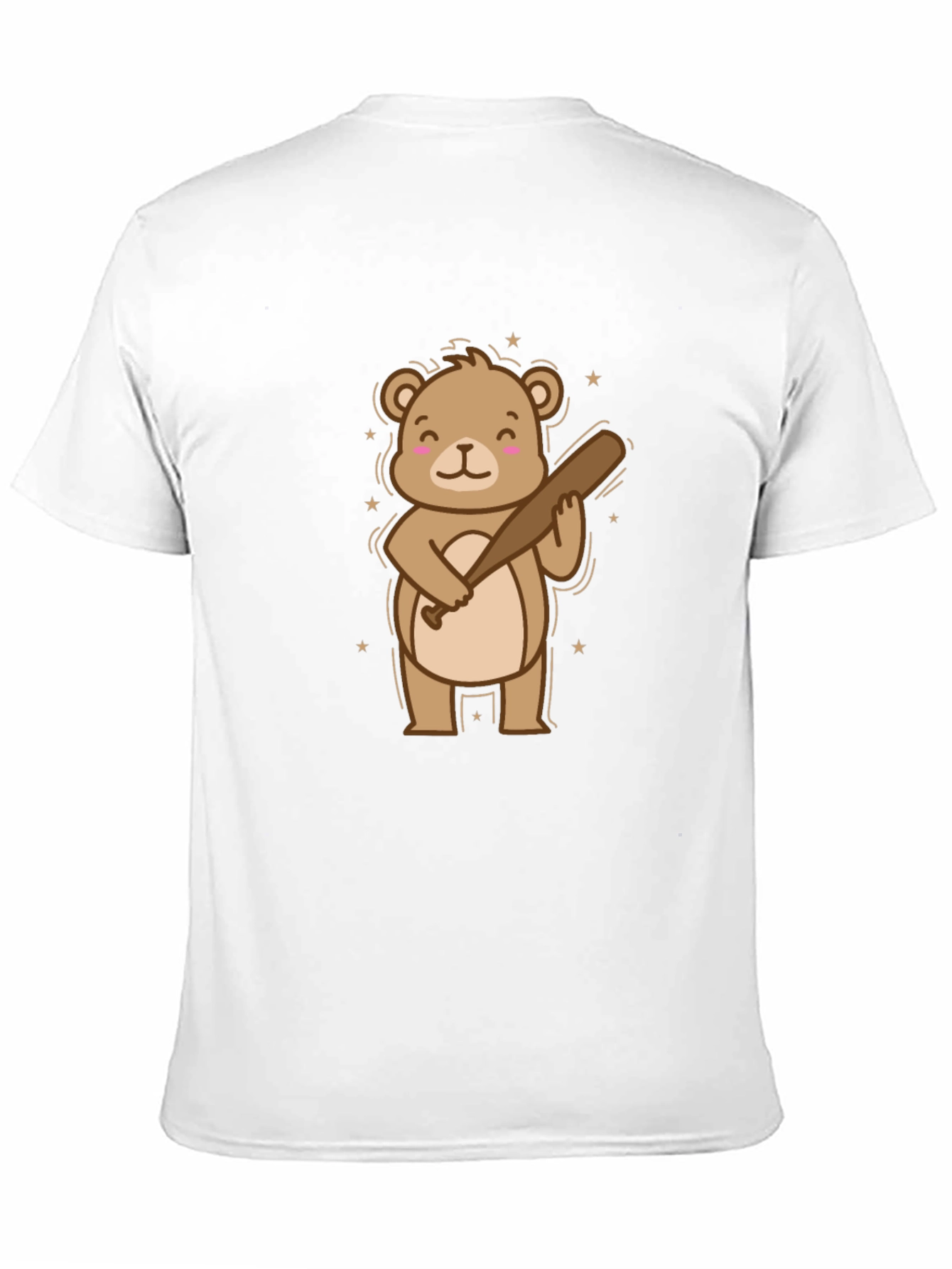 Bear With Bat T-Shirt - Graphic Tee