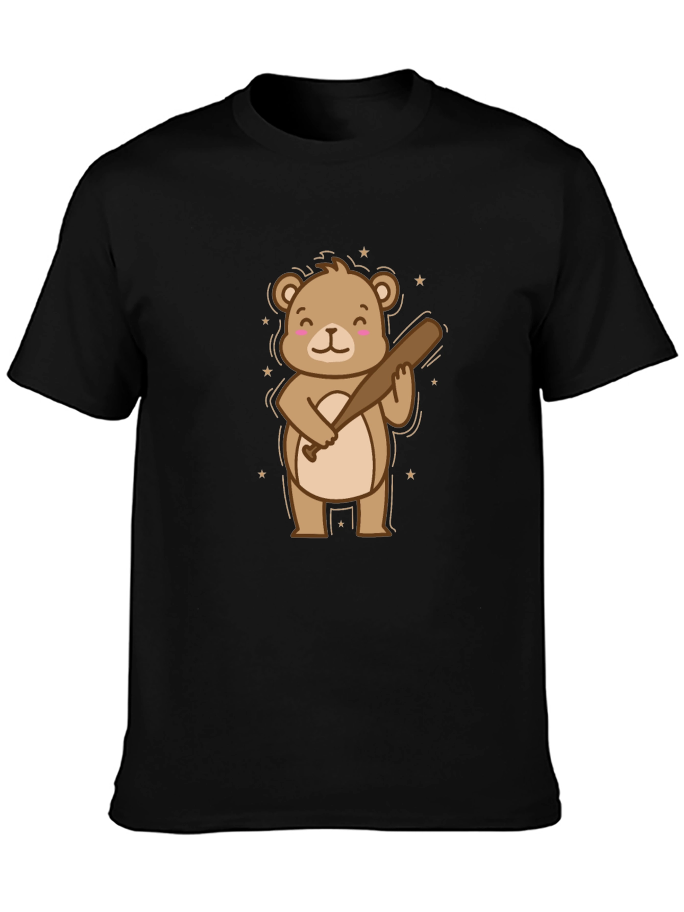 Bear With Bat T-Shirt - Graphic Tee