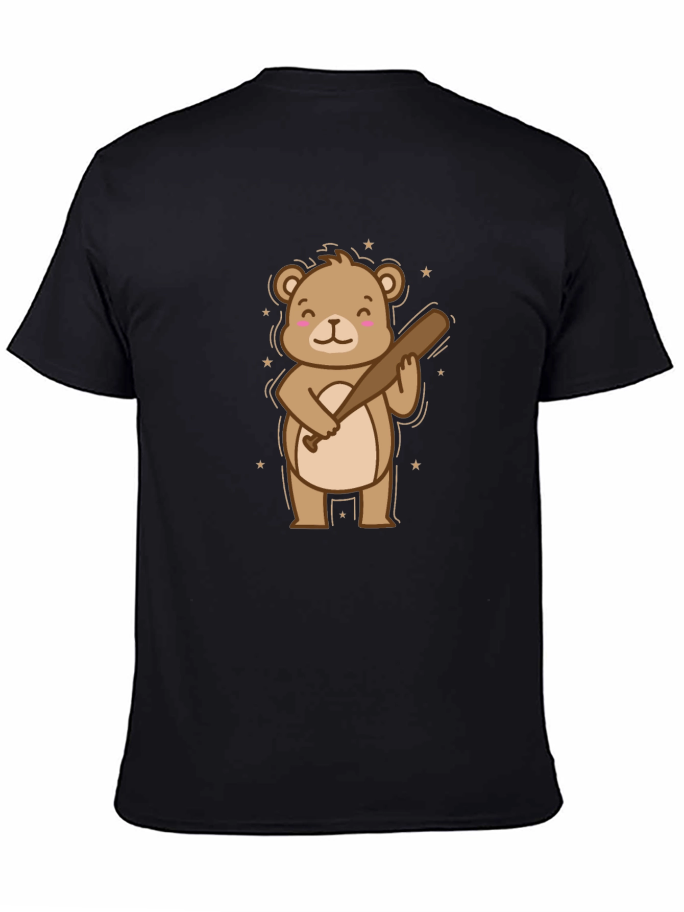 Bear With Bat T-Shirt - Graphic Tee