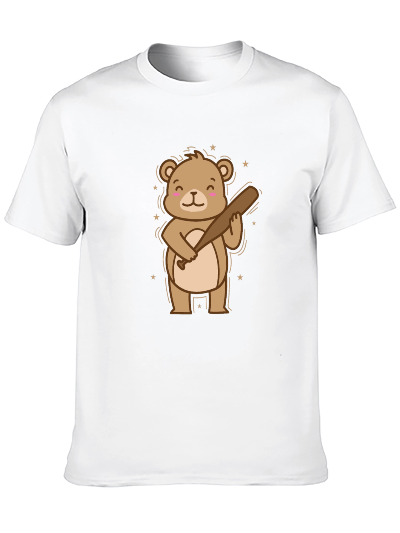 Bear With Bat T-Shirt - Graphic Tee