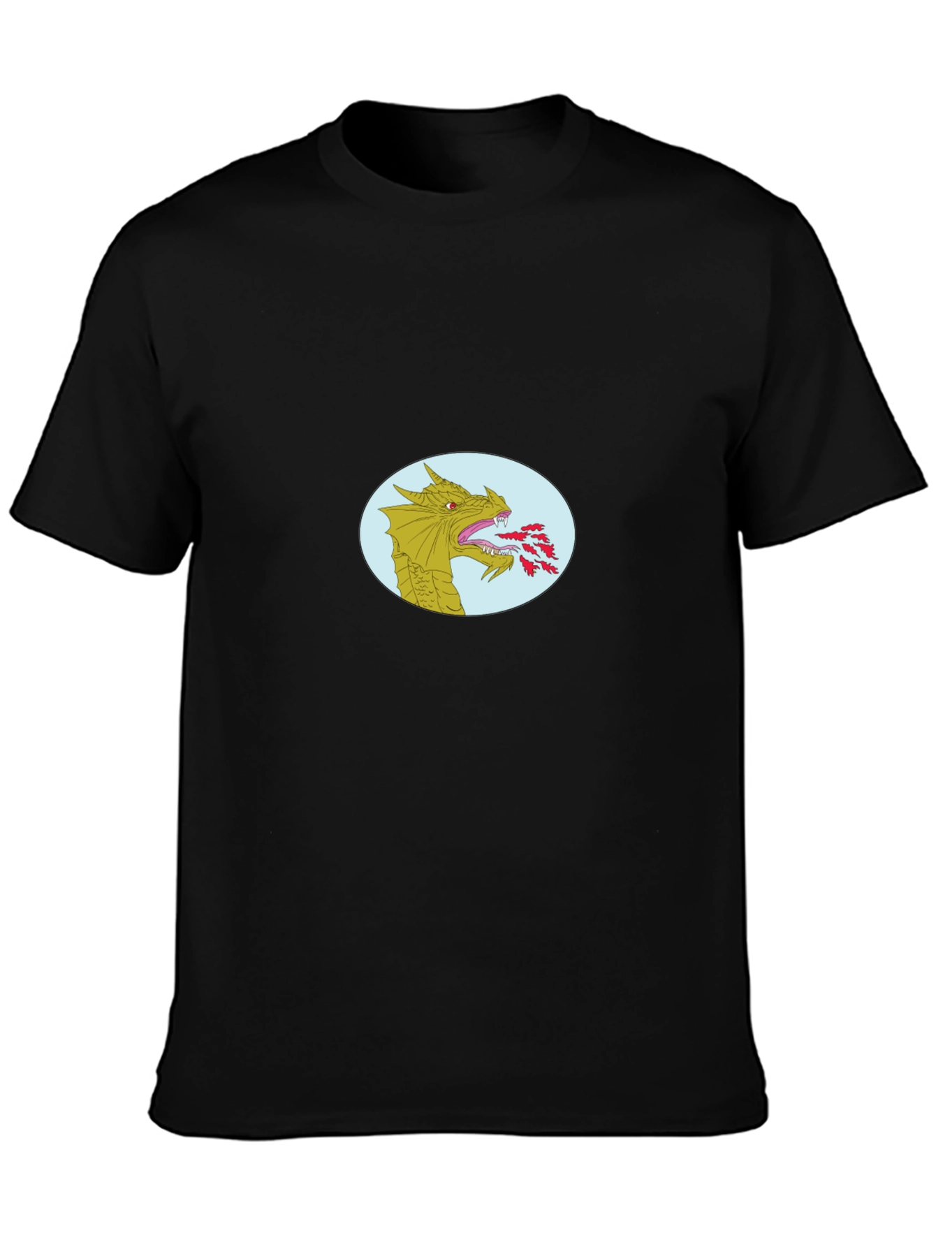 Dragon Fire T-Shirt - Black Cotton Blend