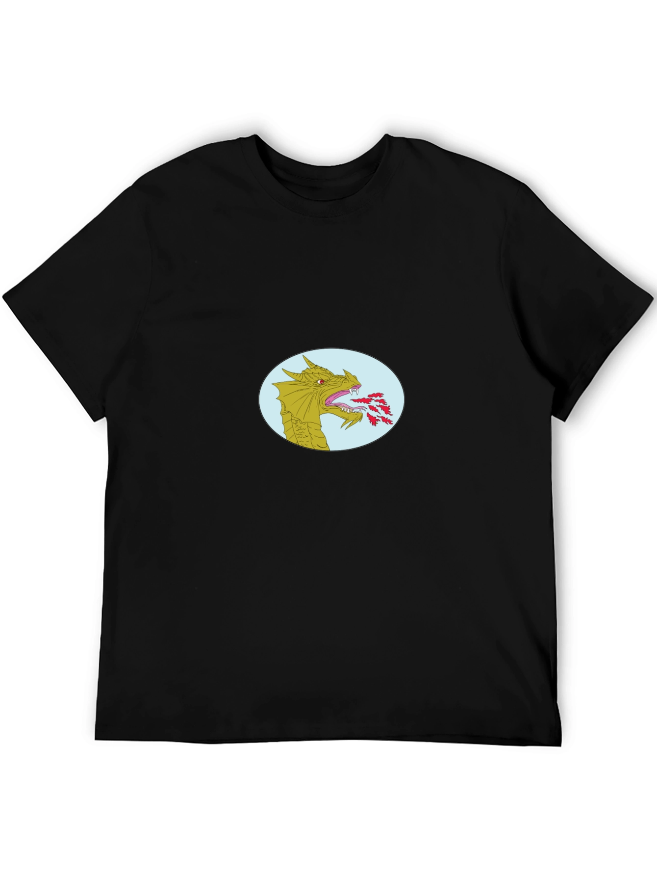 Dragon Fire T-Shirt - Black Cotton Blend