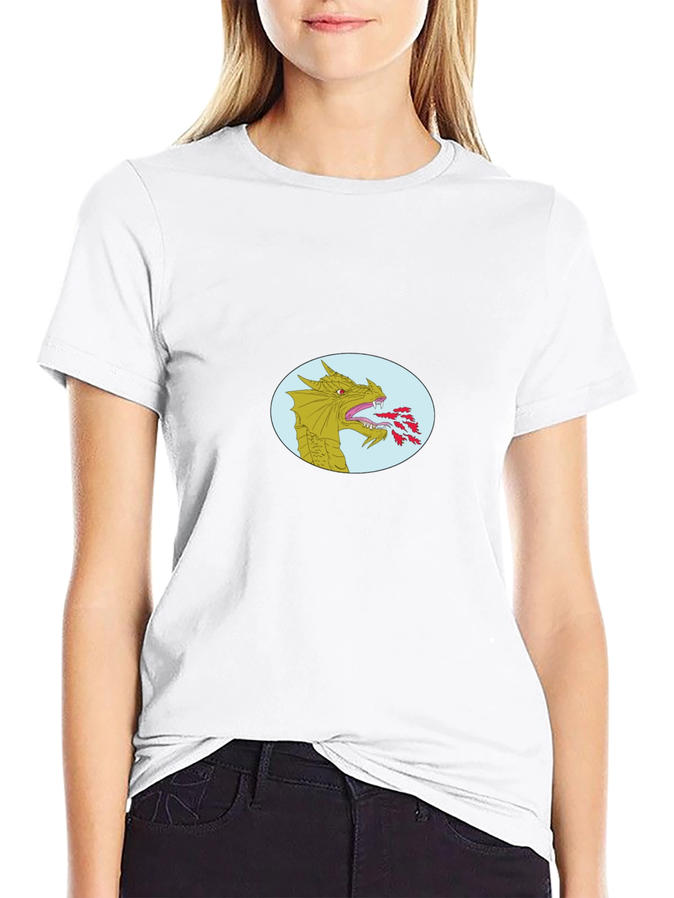 Dragon Fire T-Shirt - Black Cotton Blend