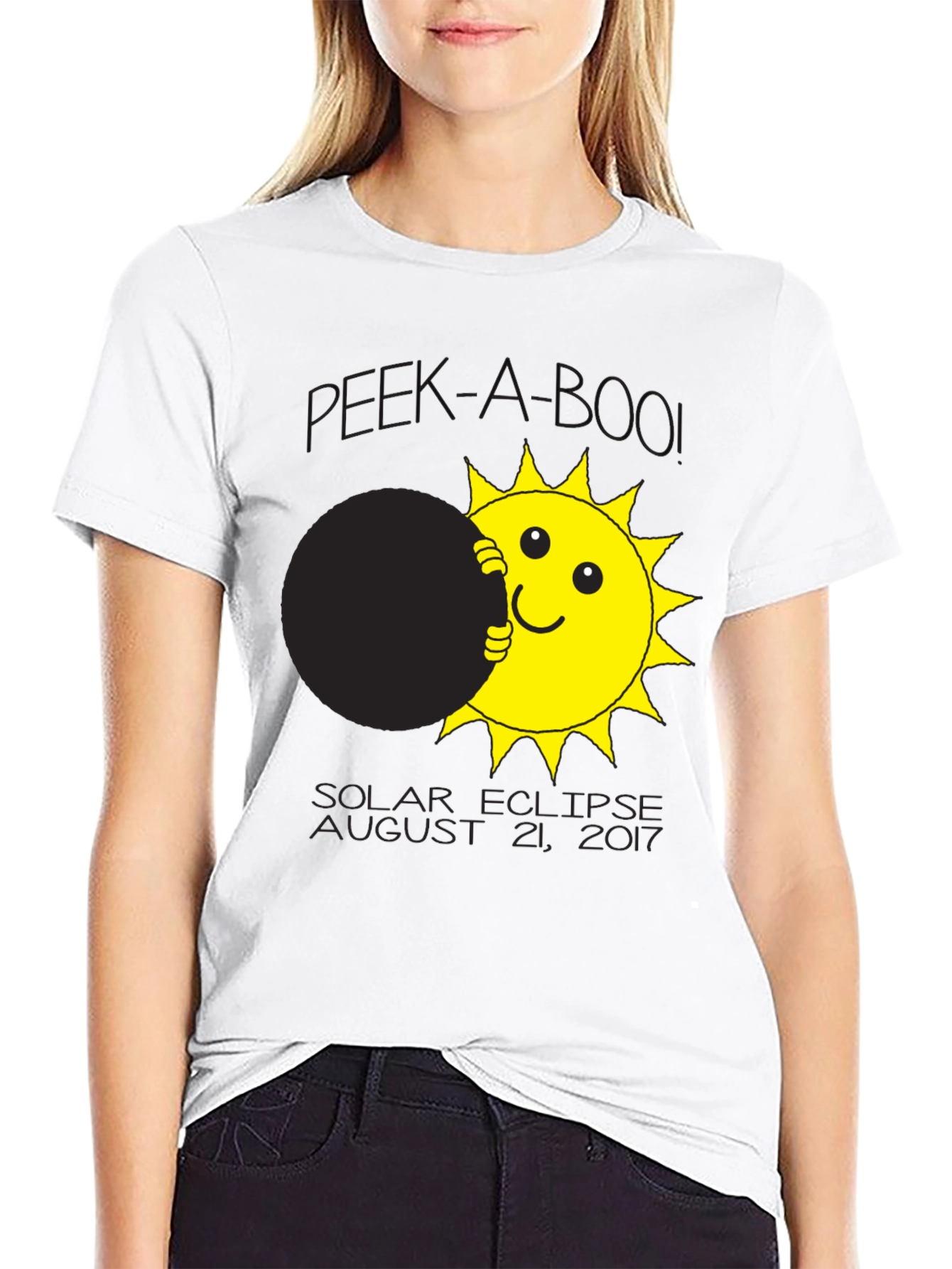 Solar Eclipse T-Shirt Peek-A-Boo Sun