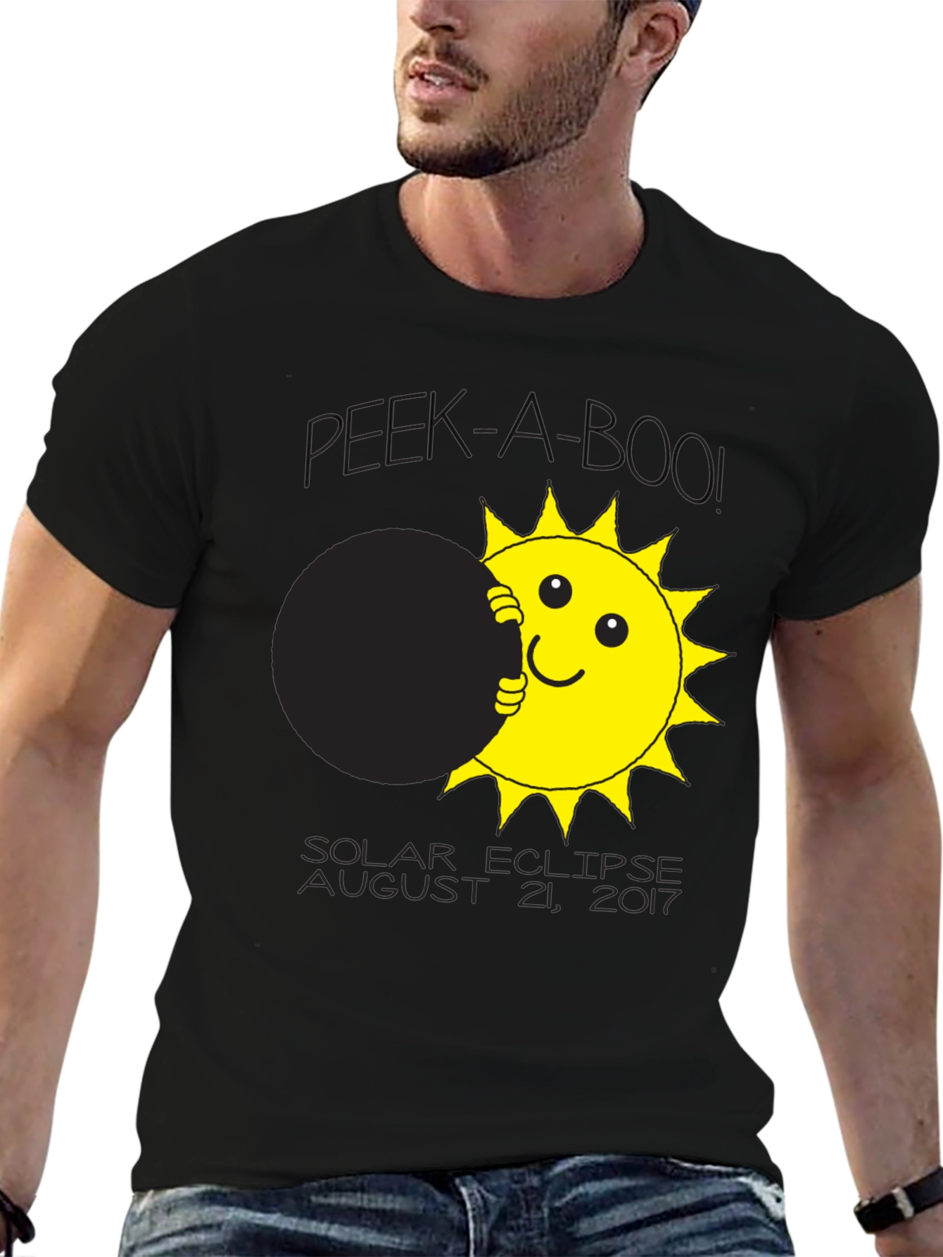 Solar Eclipse T-Shirt Peek-A-Boo Sun