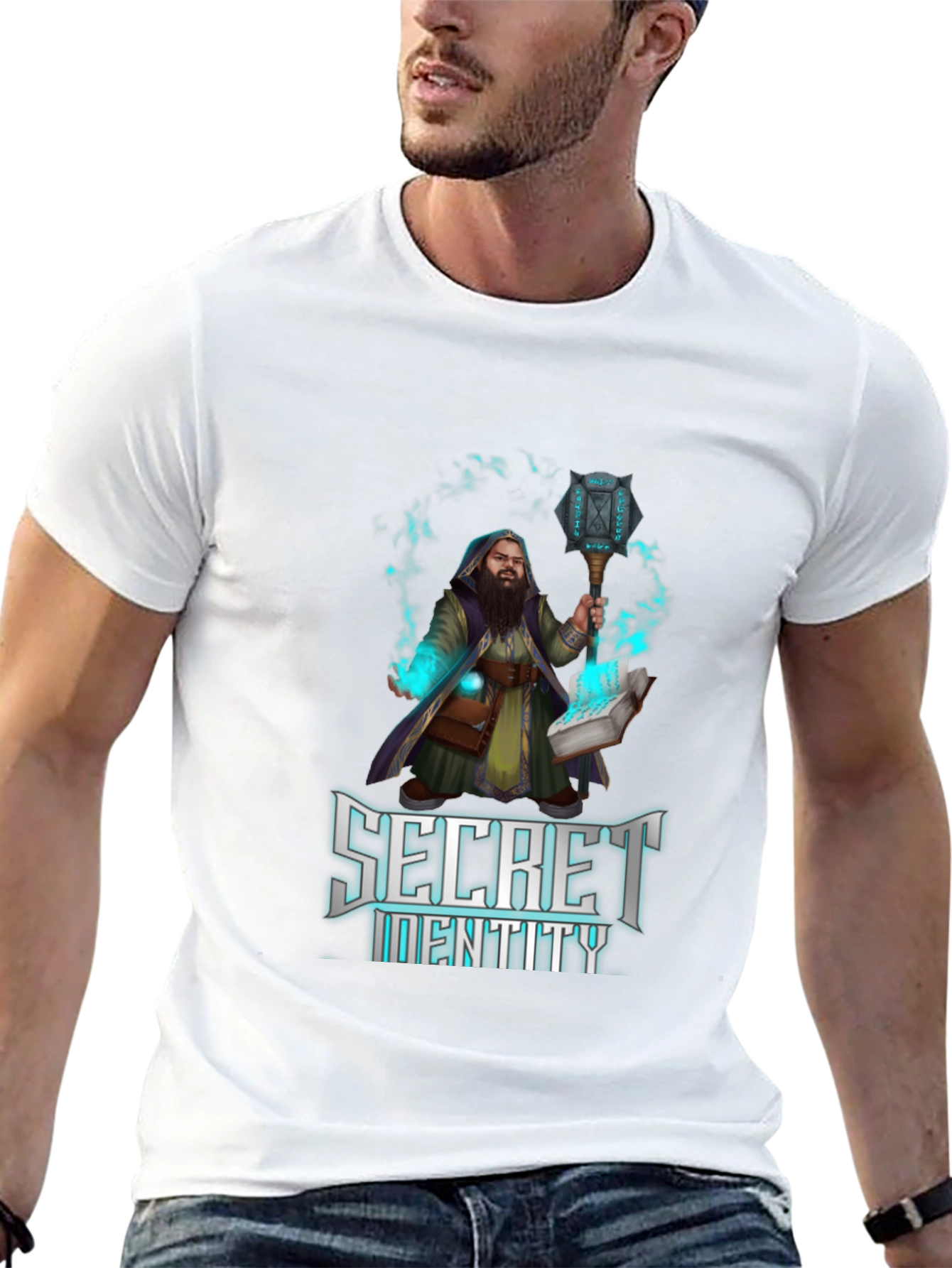 Secret Identity Graphic T-Shirt - Wizard Design