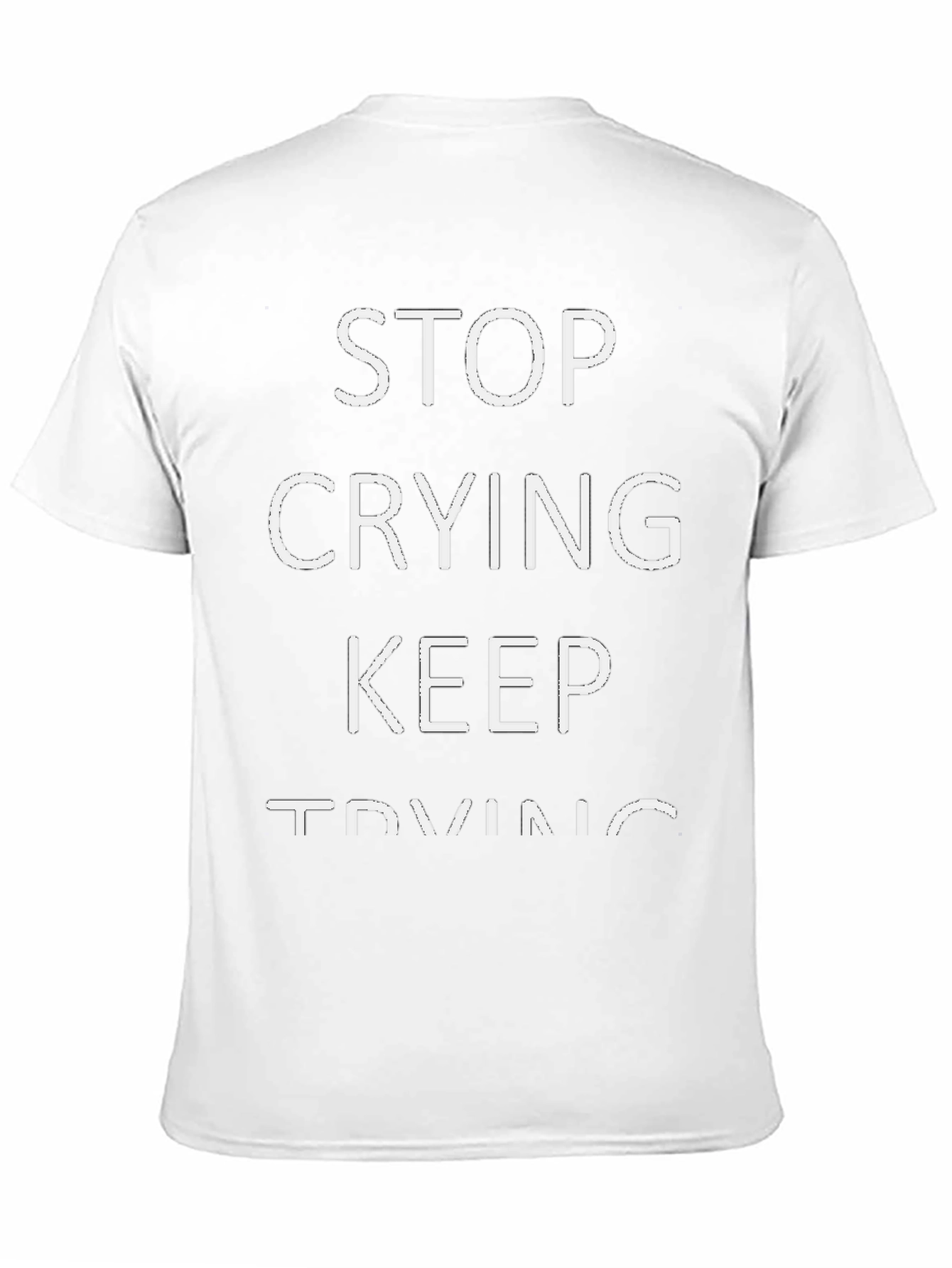 Stop Crying Keep Trying Black Graphic Tee