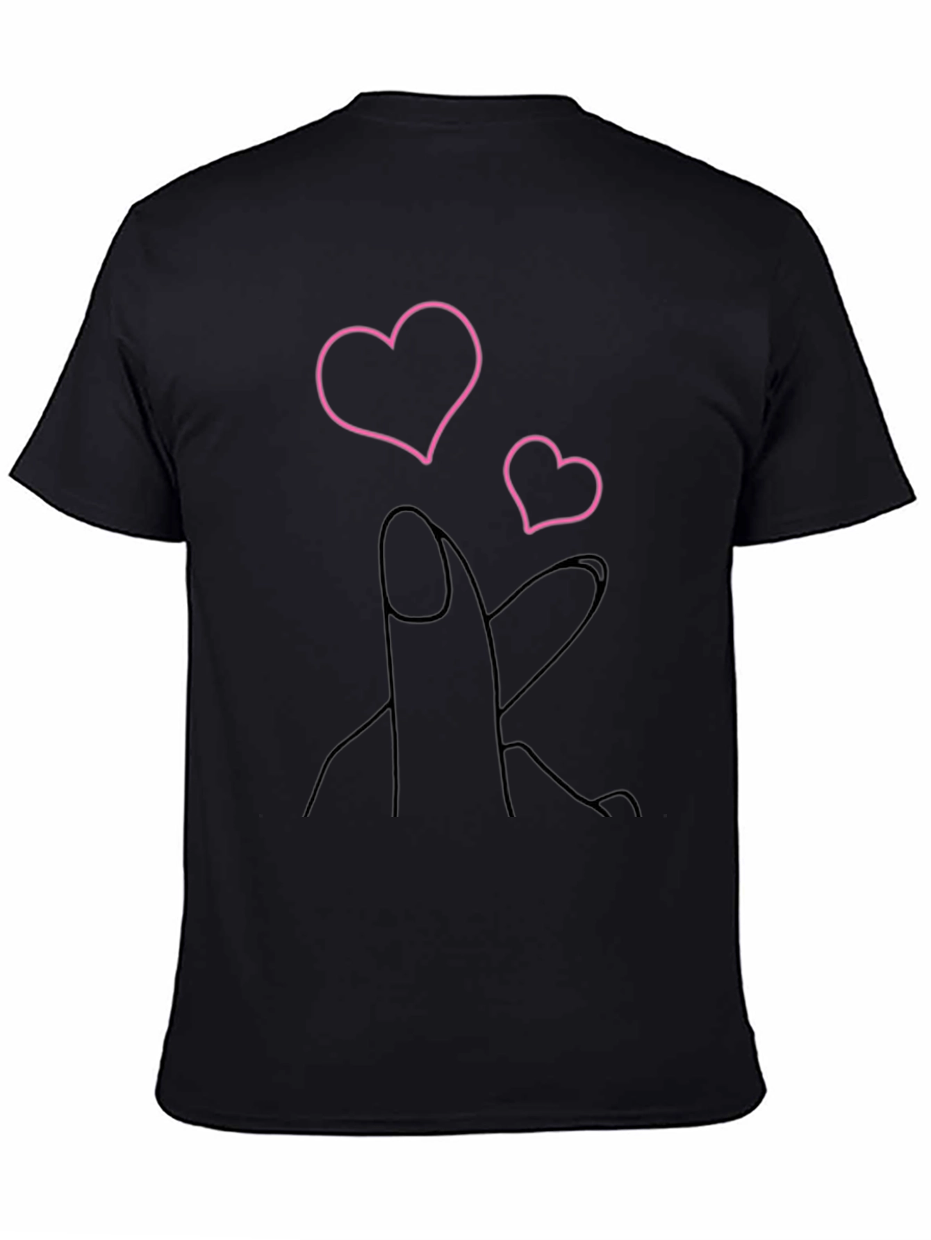 Heart Fingers Graphic Tee - Stylish & Trendy