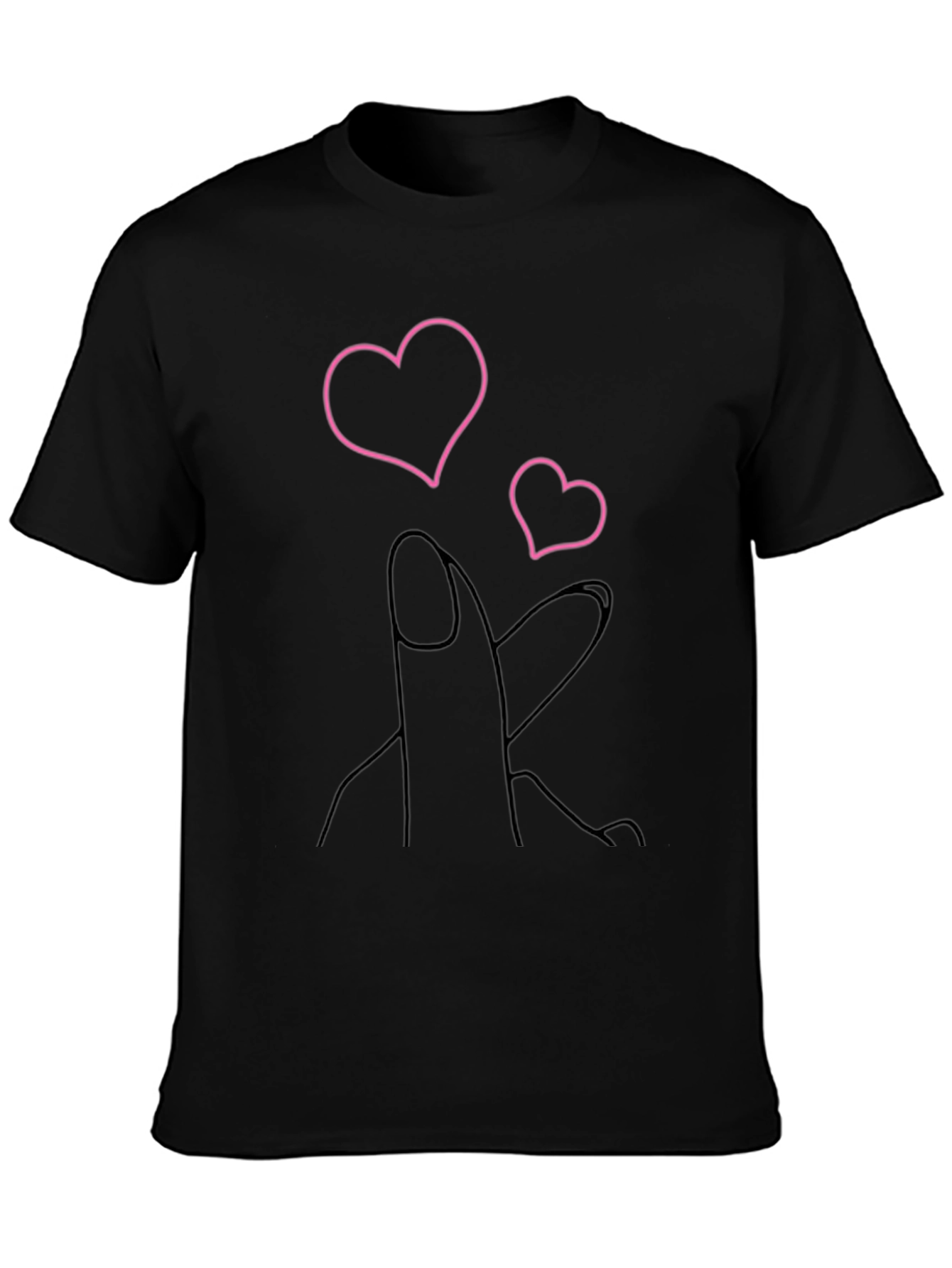 Heart Fingers Graphic Tee - Stylish & Trendy