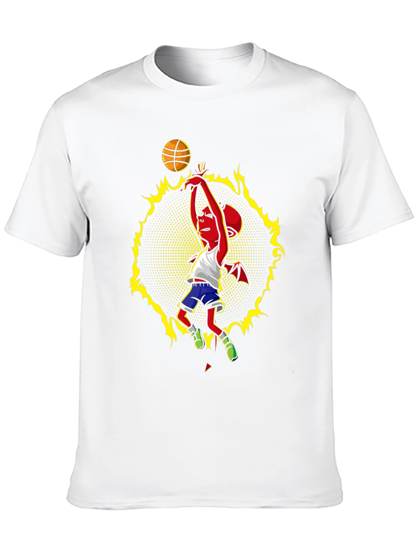 Fiery Devil Basketball Graphic Tee