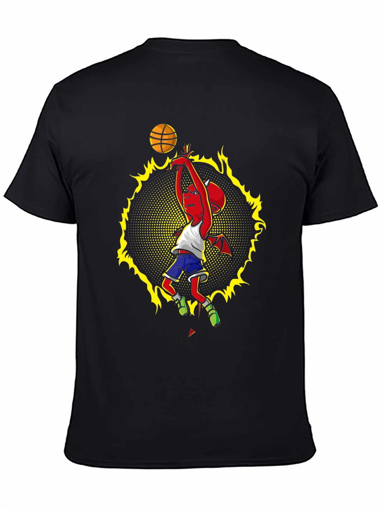 Fiery Devil Basketball Graphic Tee