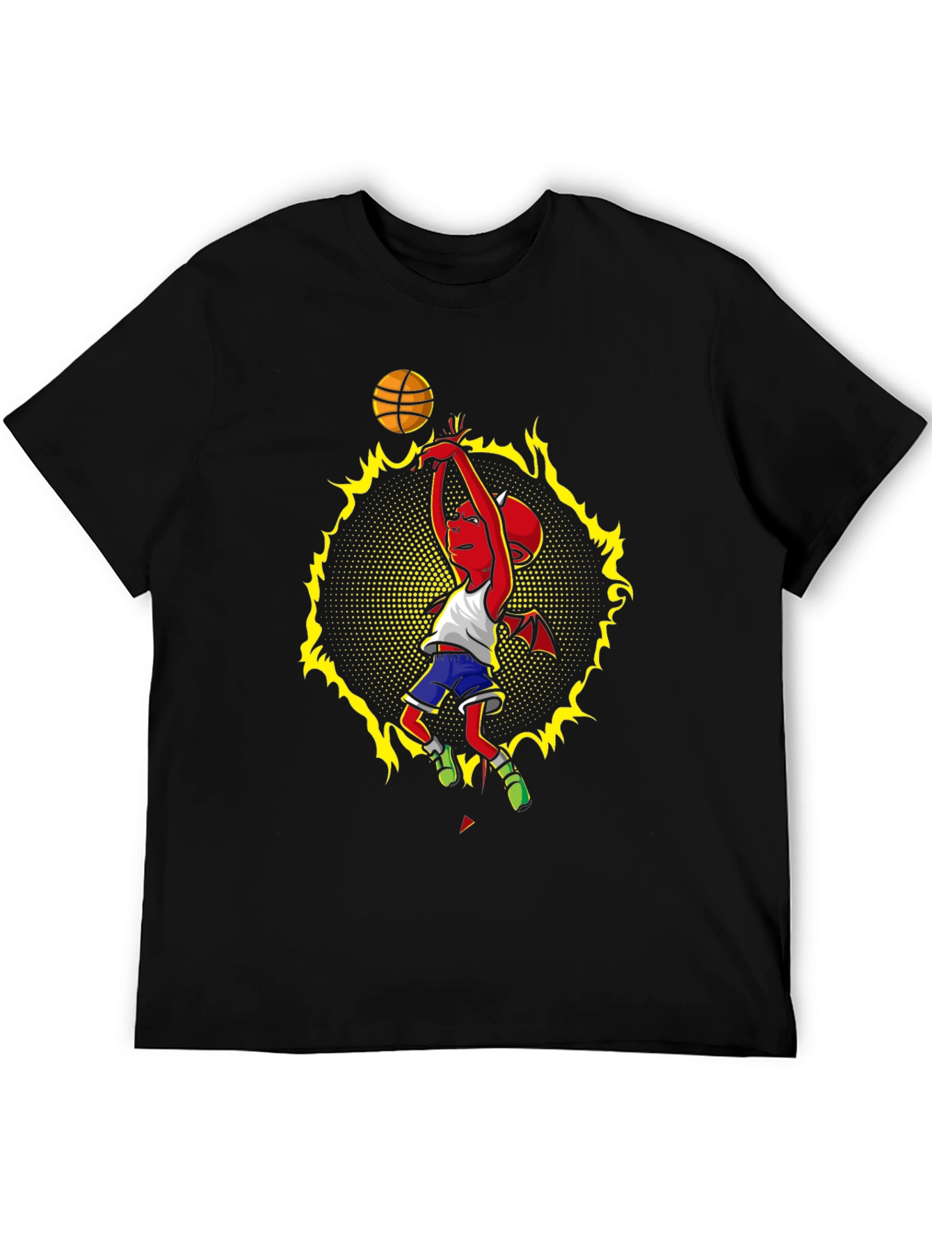 Fiery Devil Basketball Graphic Tee