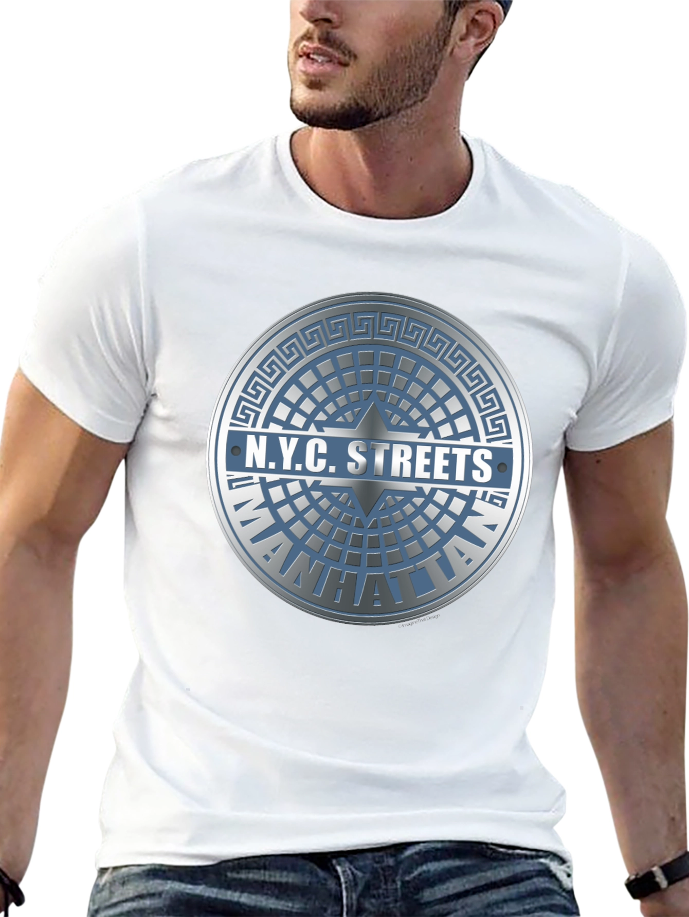 NYC Streets Manhattan T-Shirt - Black