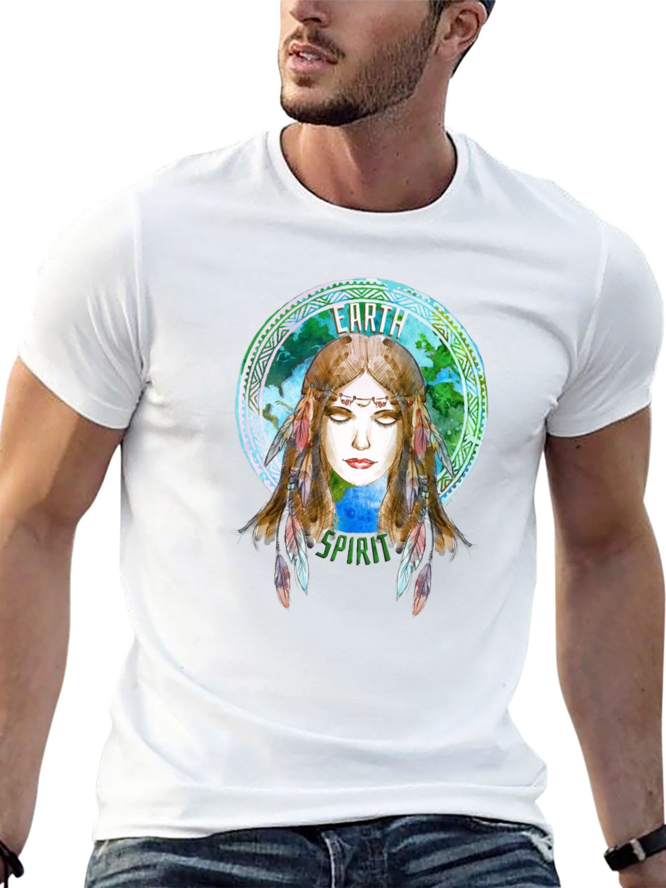Earth Spirit Graphic T-Shirt - Nature Lovers Tee