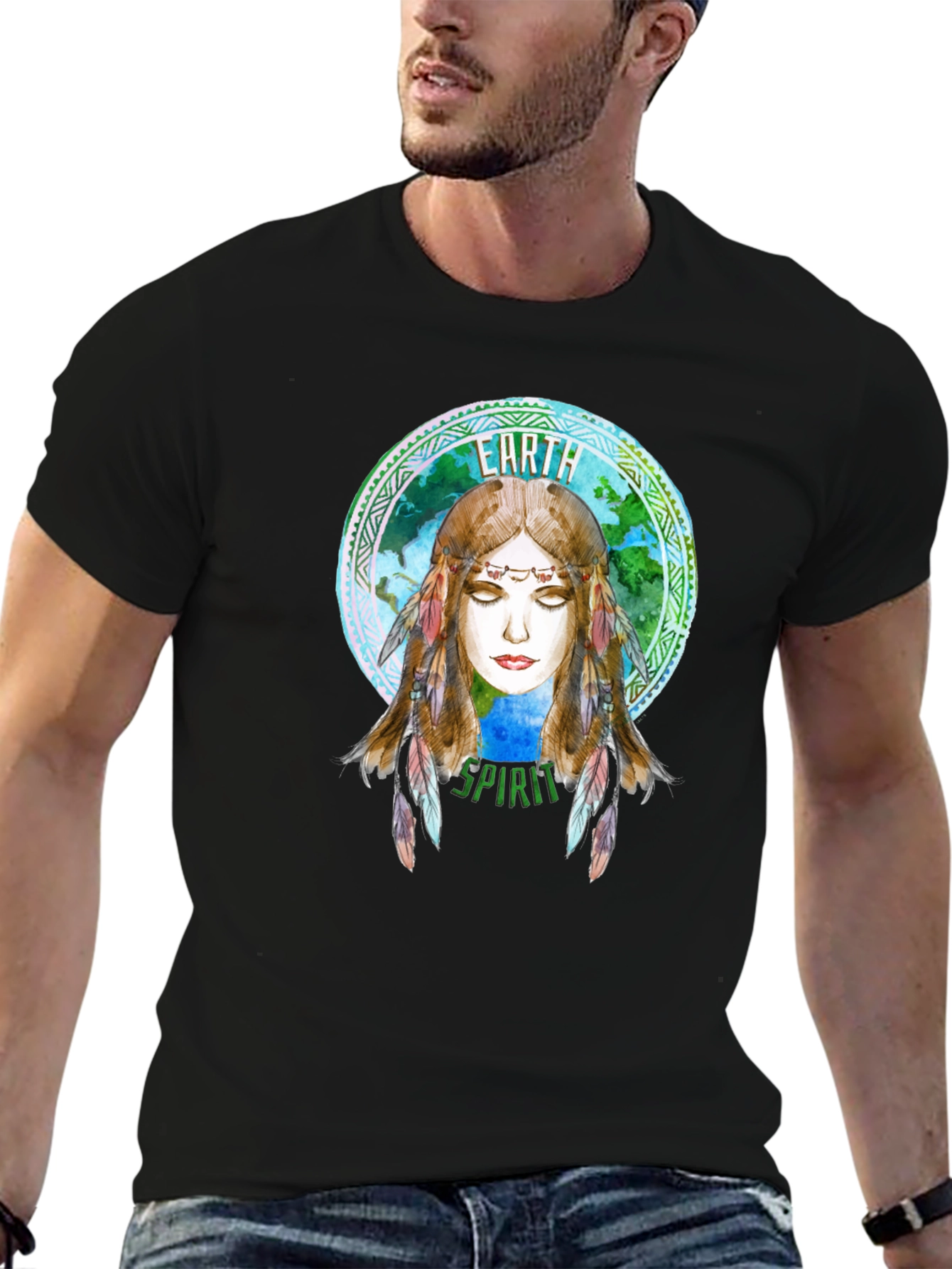 Earth Spirit Graphic T-Shirt - Nature Lovers Tee