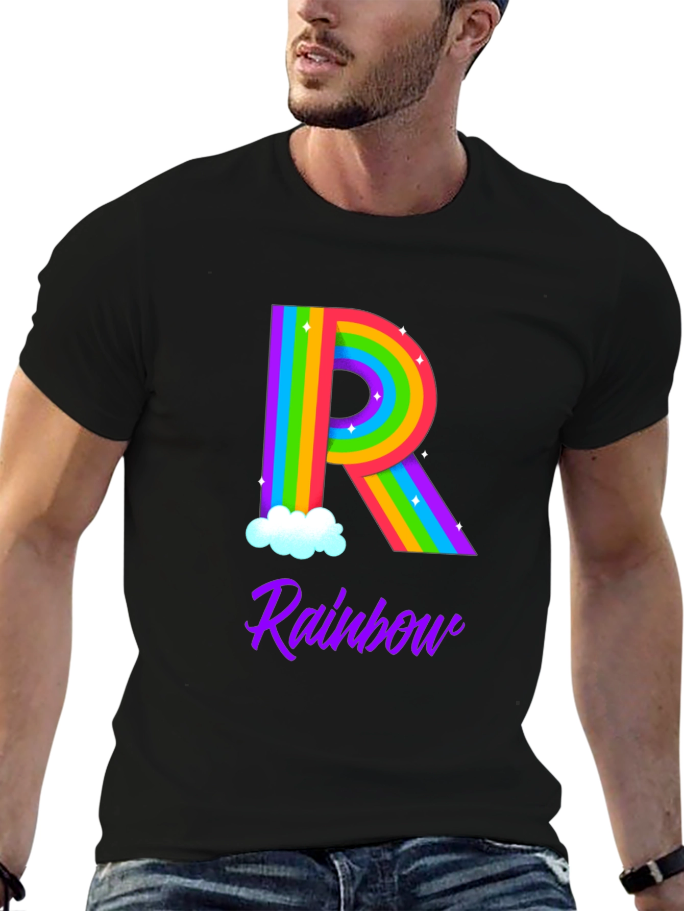 Rainbow Initial R T-Shirt