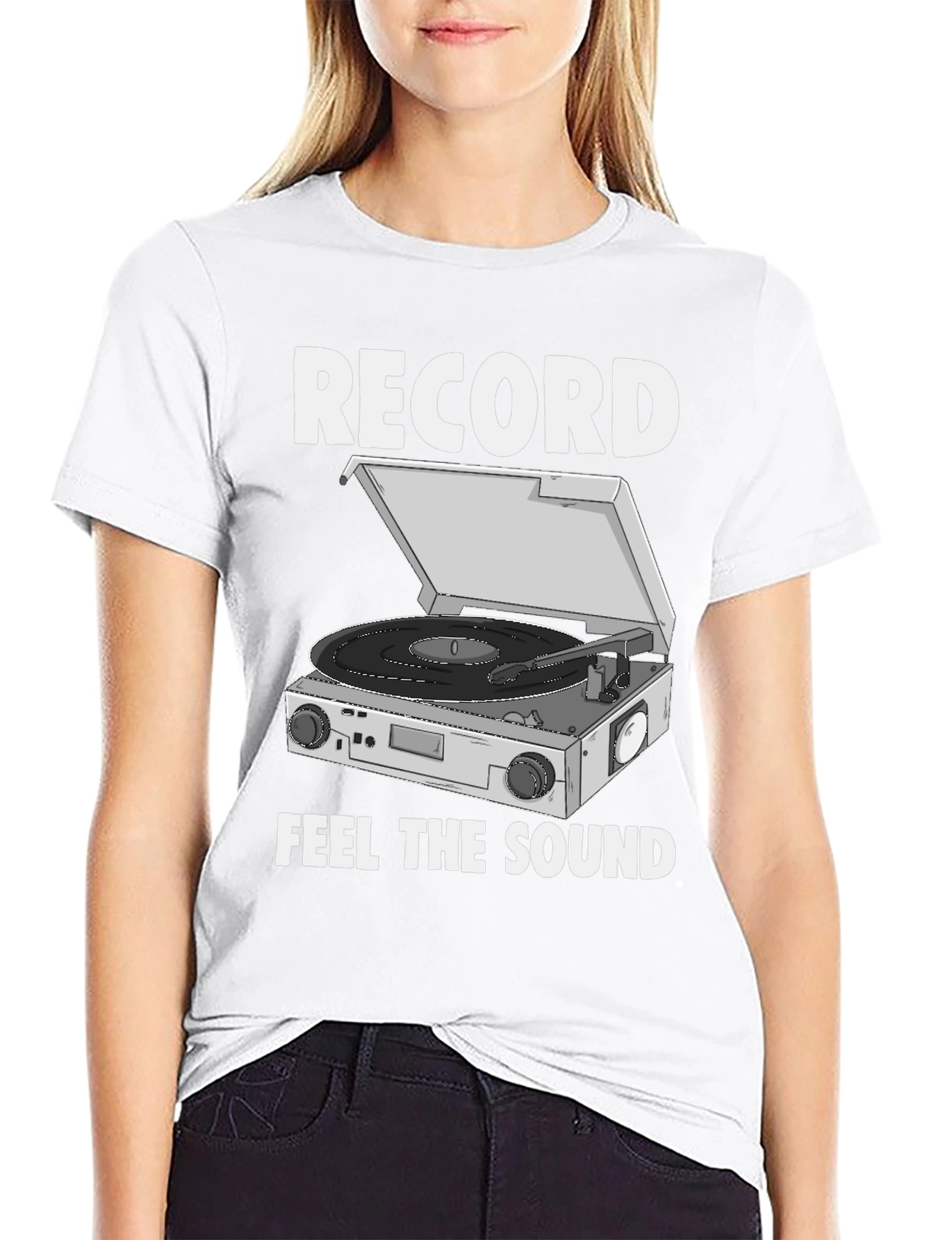 Retro Turntable Graphic Tee - Music Lovers T-Shirt