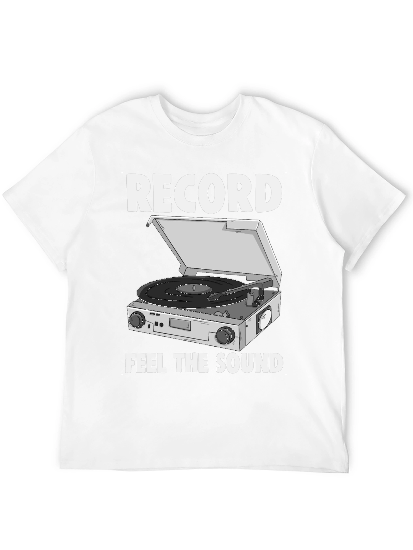 Retro Turntable Graphic Tee - Music Lovers T-Shirt