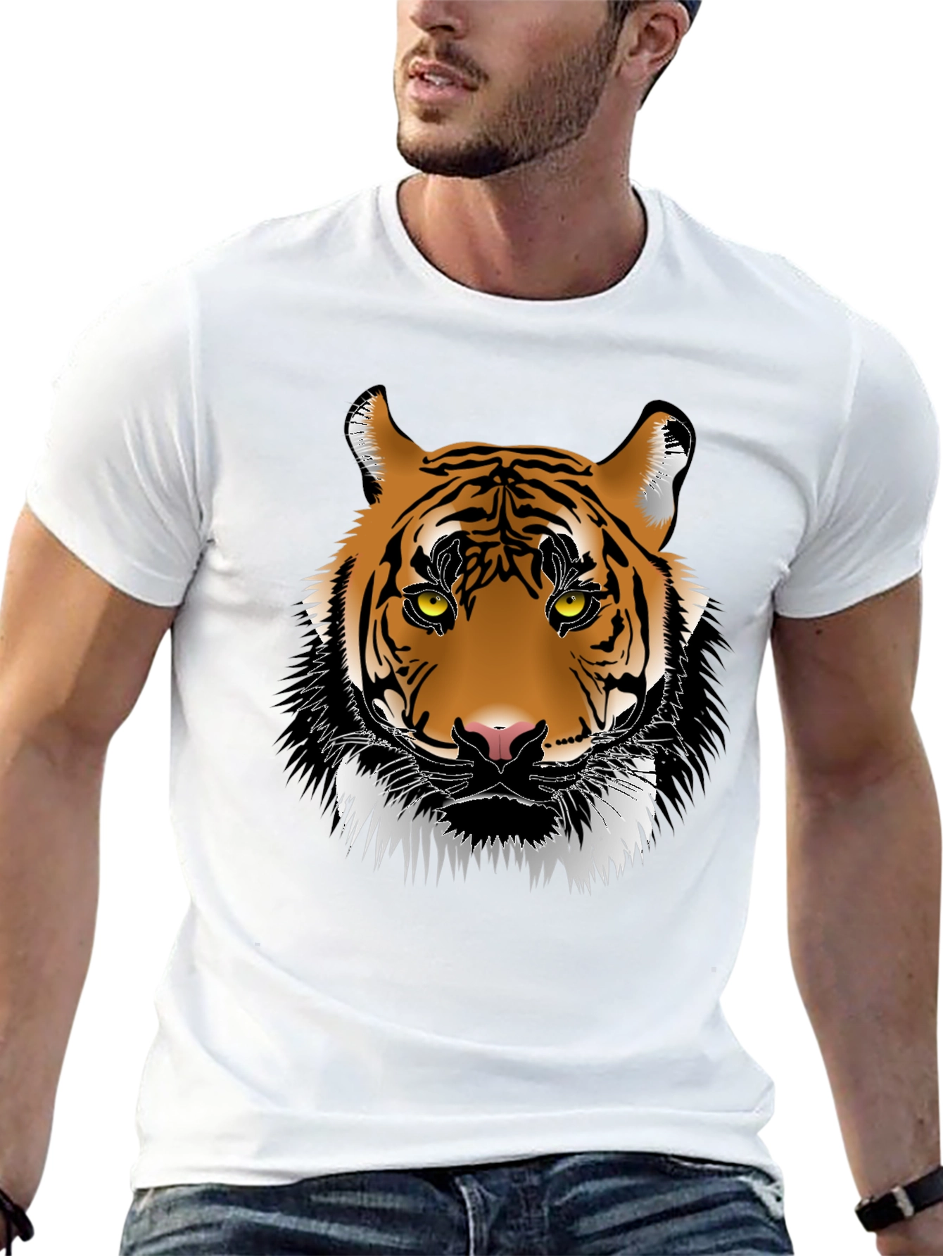 Tiger Graphic Tee - Bold Animal Print T-Shirt