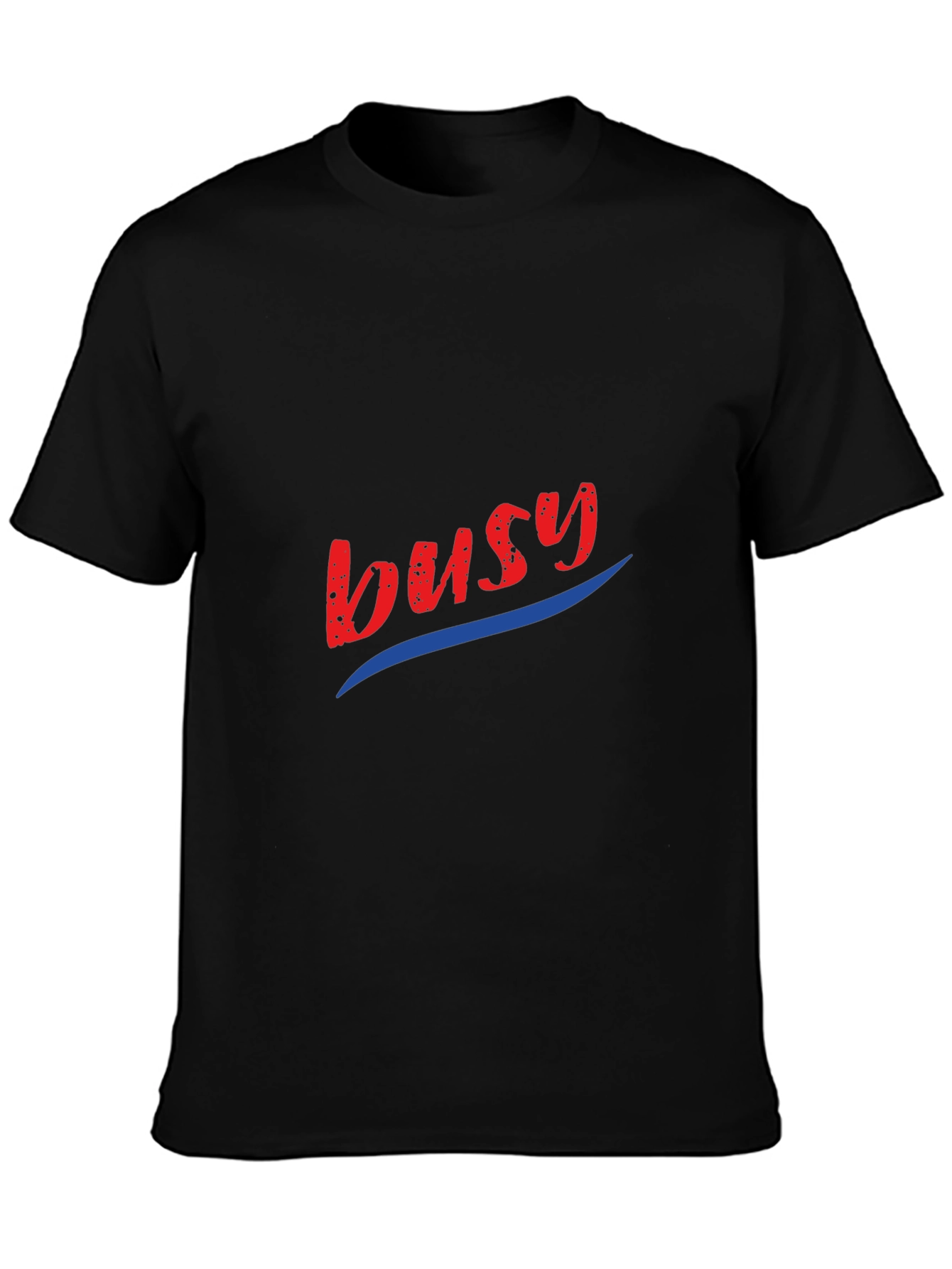 Busy Graphic Tee - Stylish Black T-Shirt