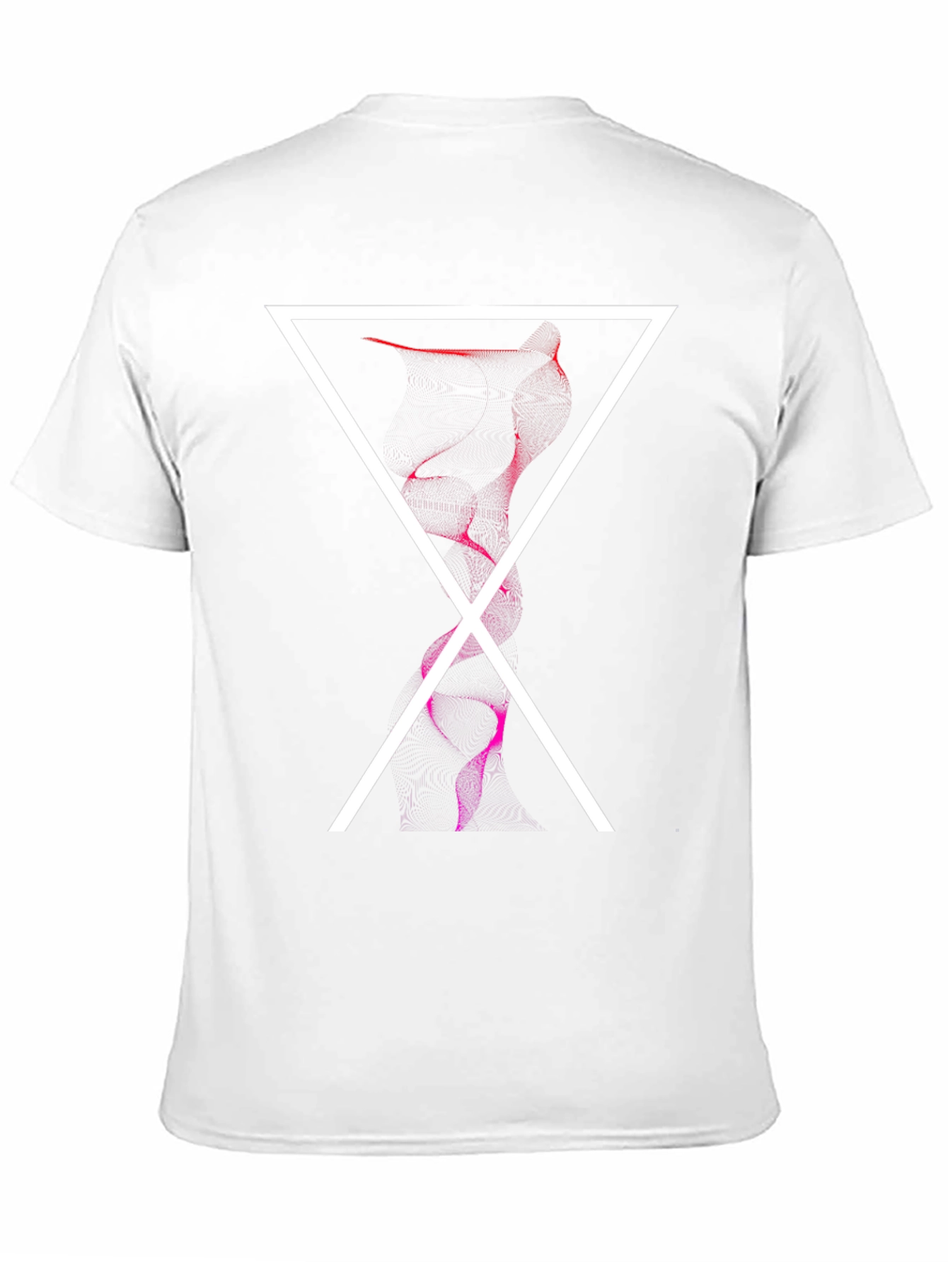 Abstract Triangle Graphic Print Mens Black Tee