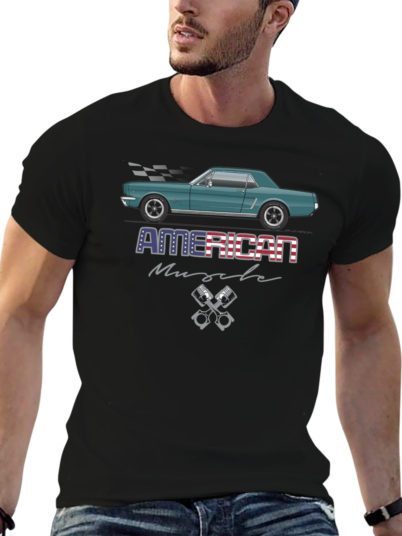 American Muscle Car Graphic Tee