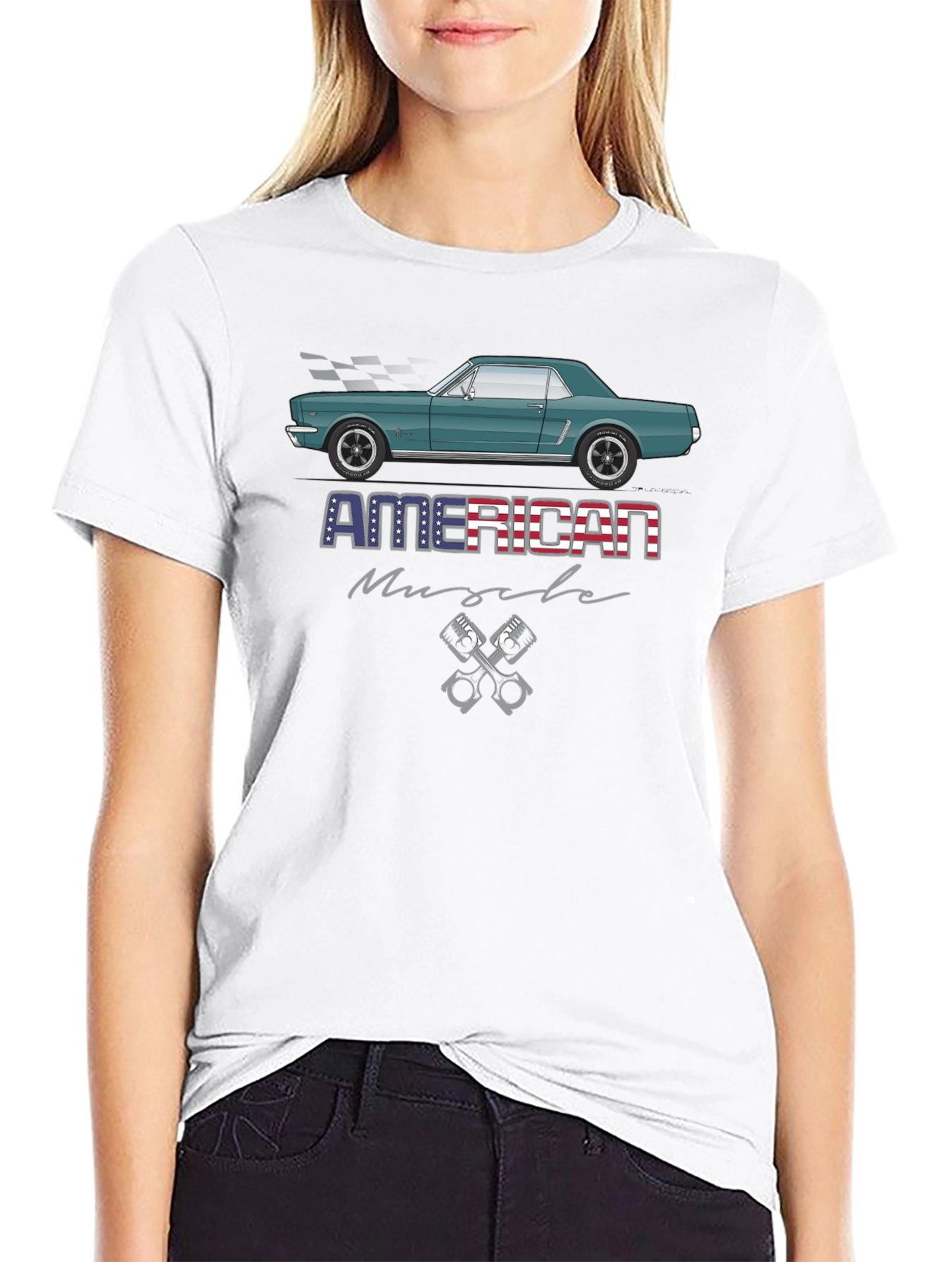 American Muscle Car Graphic Tee