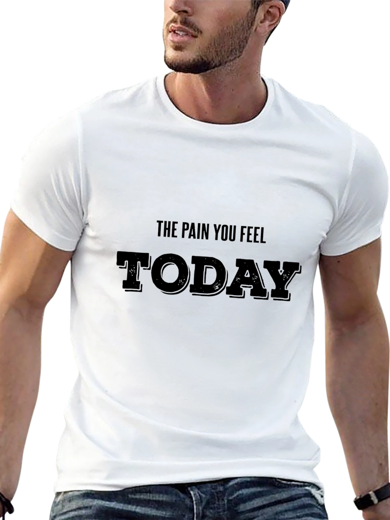 Motivational Pain Today Black T-Shirt