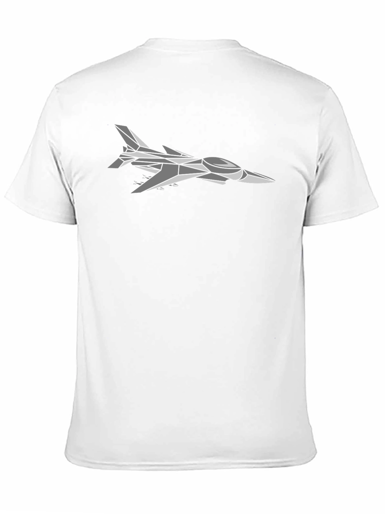 Sleek Jet Fighter Graphic Tee - Black Cotton T-Shirt