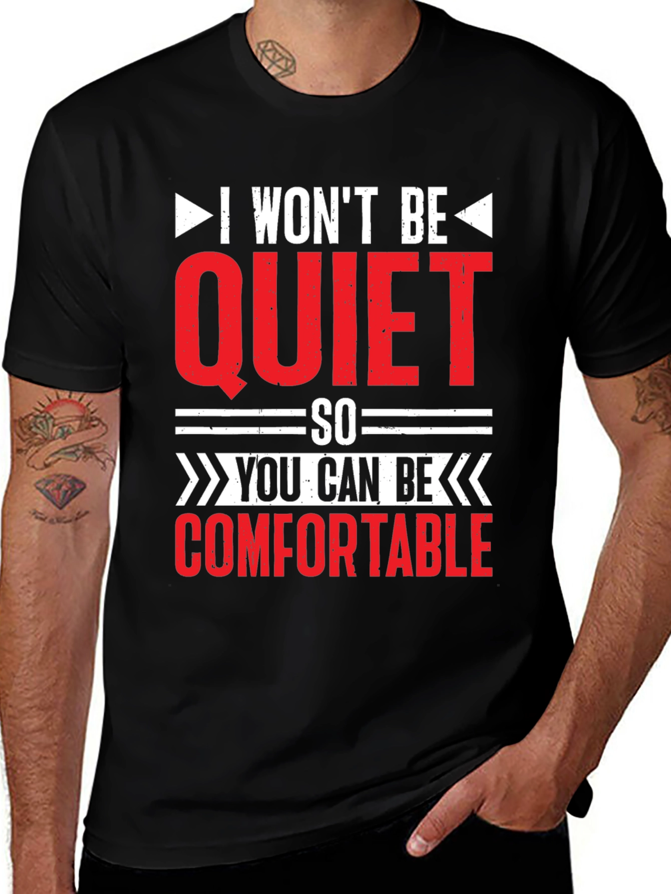 I Wont Be Quiet Slogan T-Shirt