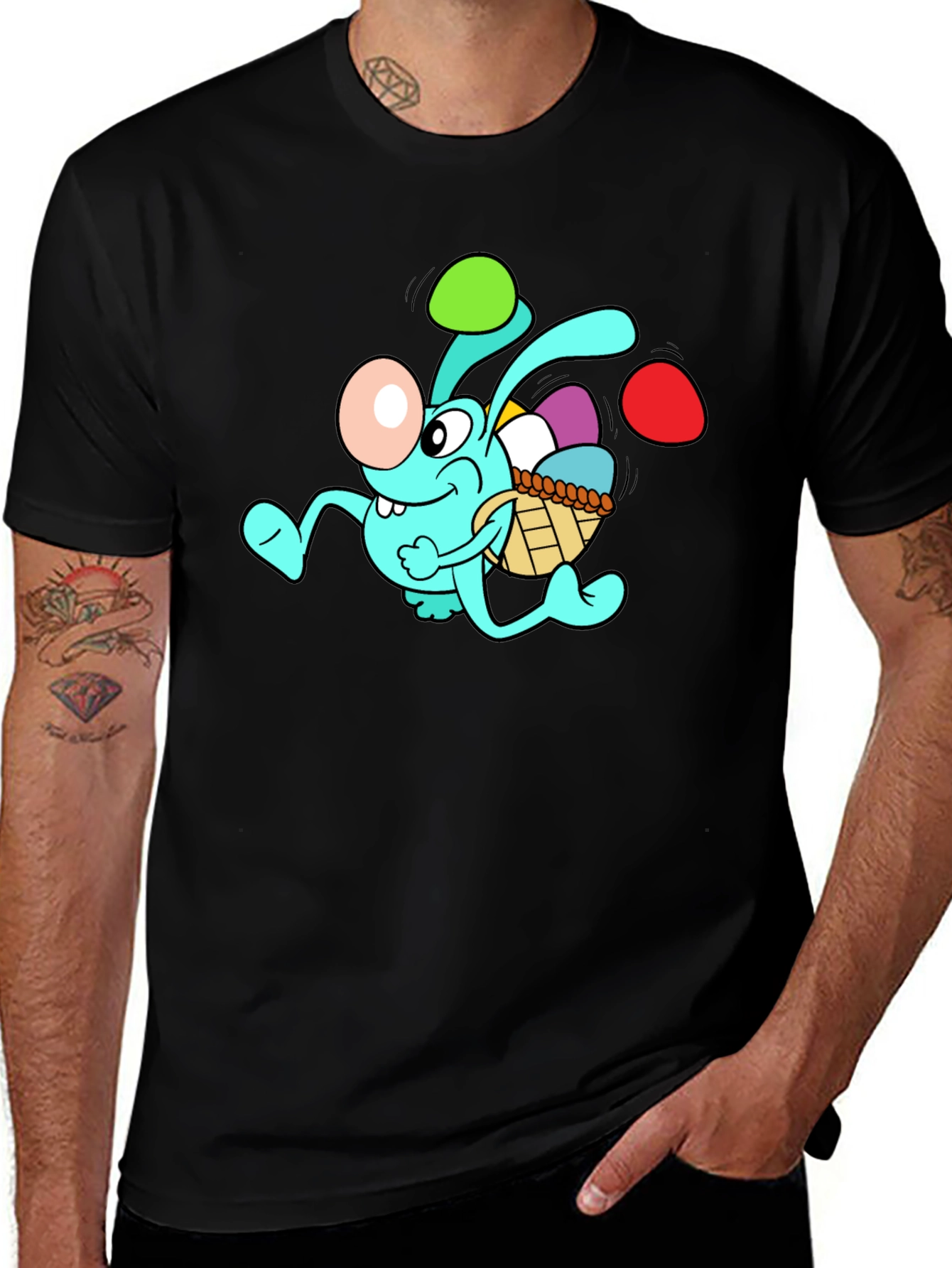 Easter Bunny Cartoon Graphic Tee