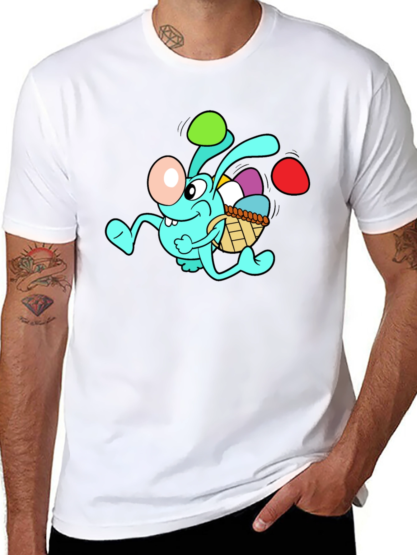 Easter Bunny Cartoon Graphic Tee