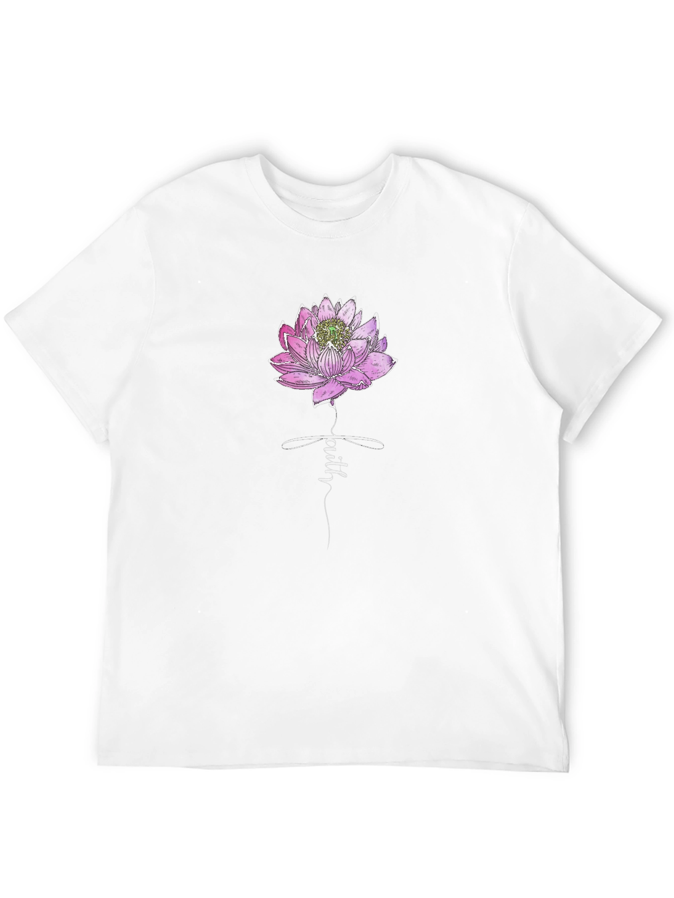 Faith Lotus Graphic Tee - Stylish Comfort