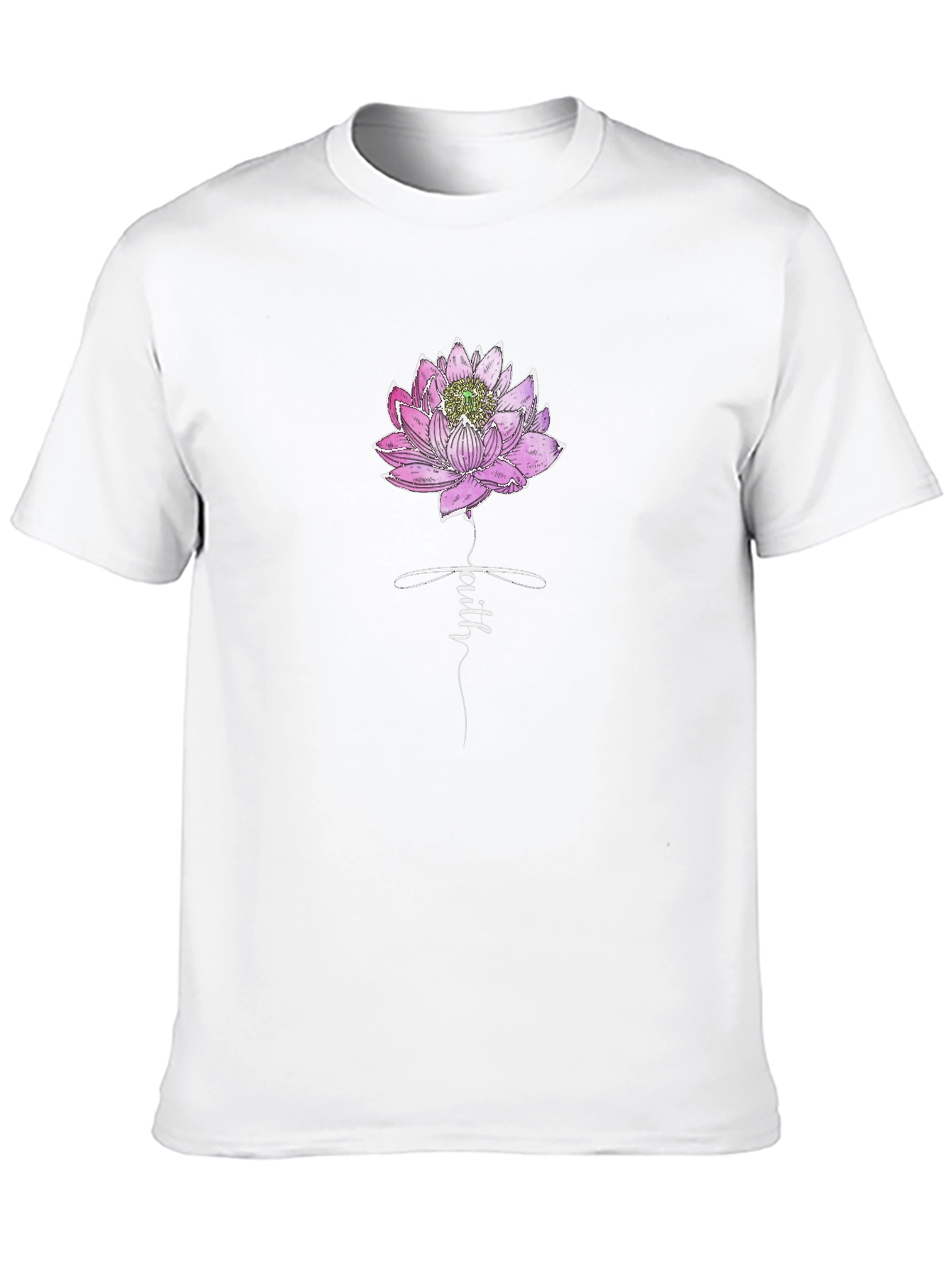 Faith Lotus Graphic Tee - Stylish Comfort