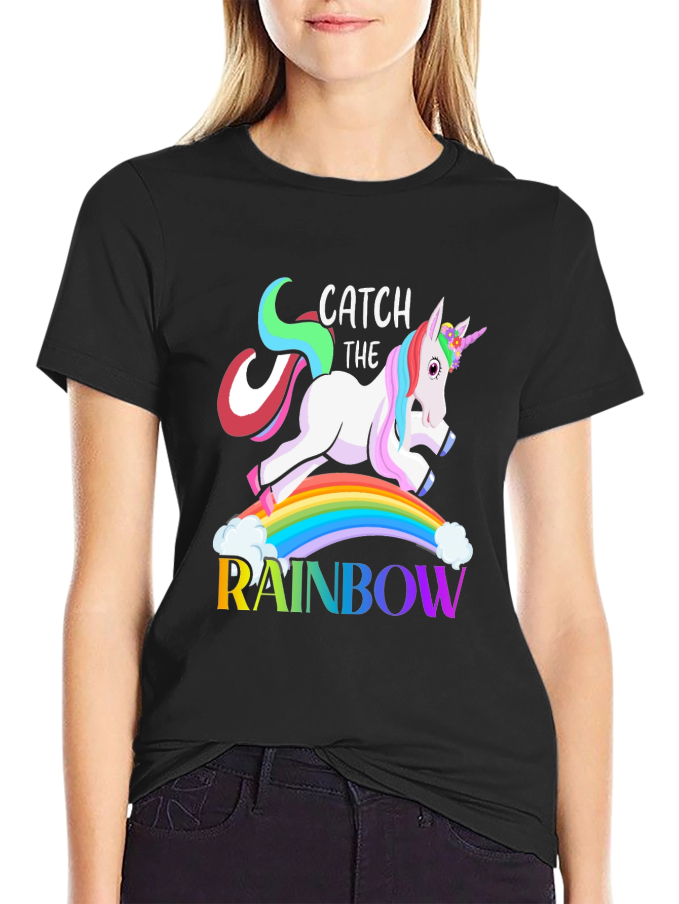 Unicorn Catch The Rainbow T-Shirt