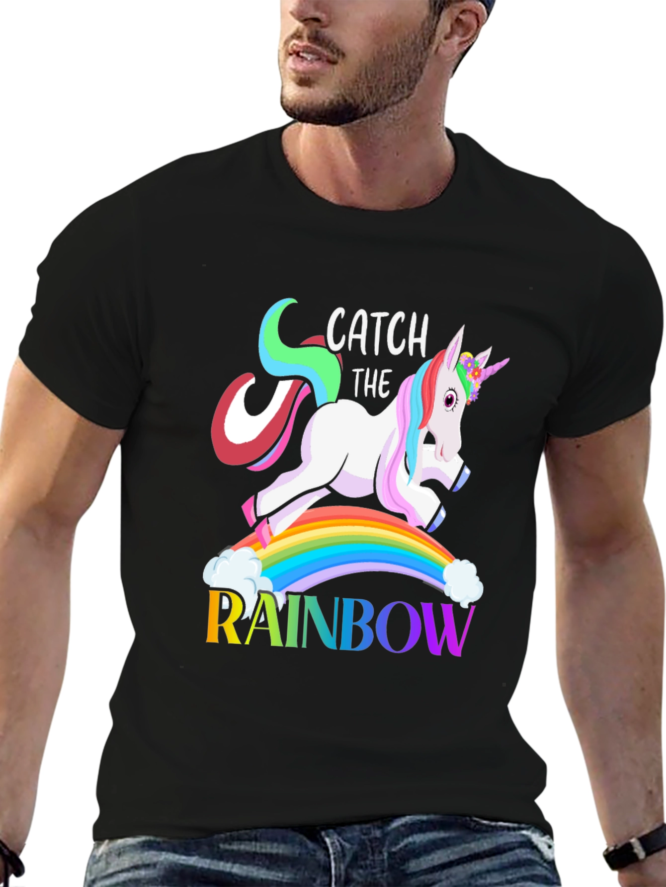 Unicorn Catch The Rainbow T-Shirt