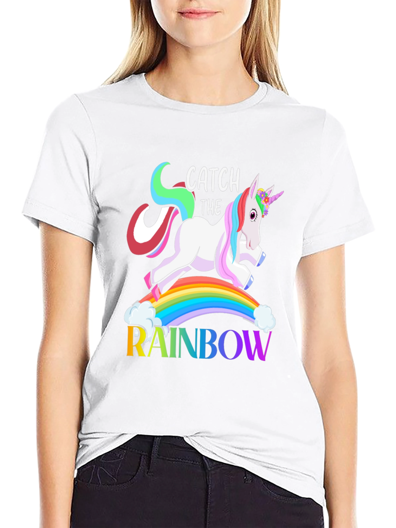 Unicorn Catch The Rainbow T-Shirt