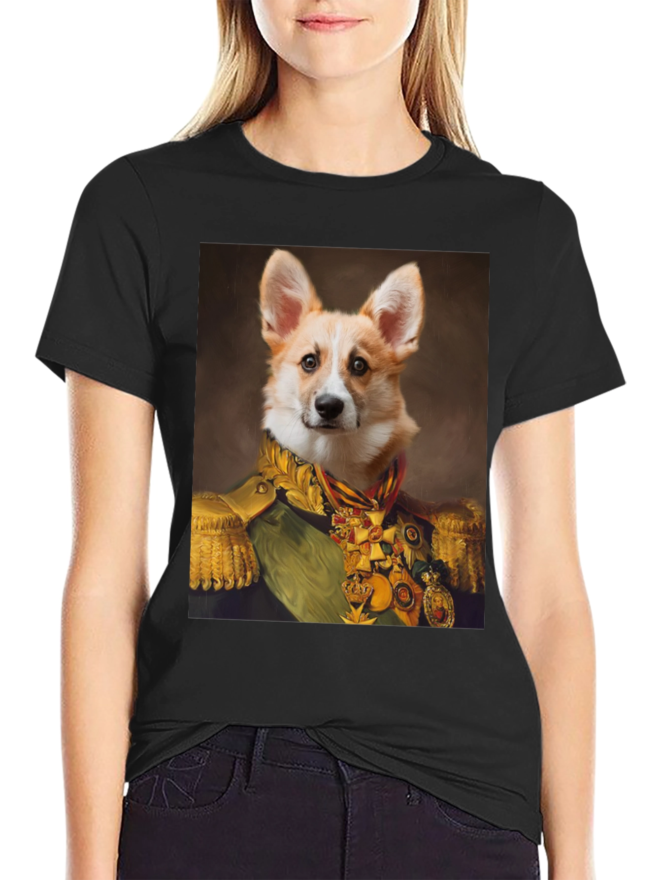 Regal Corgi Portrait T-Shirt