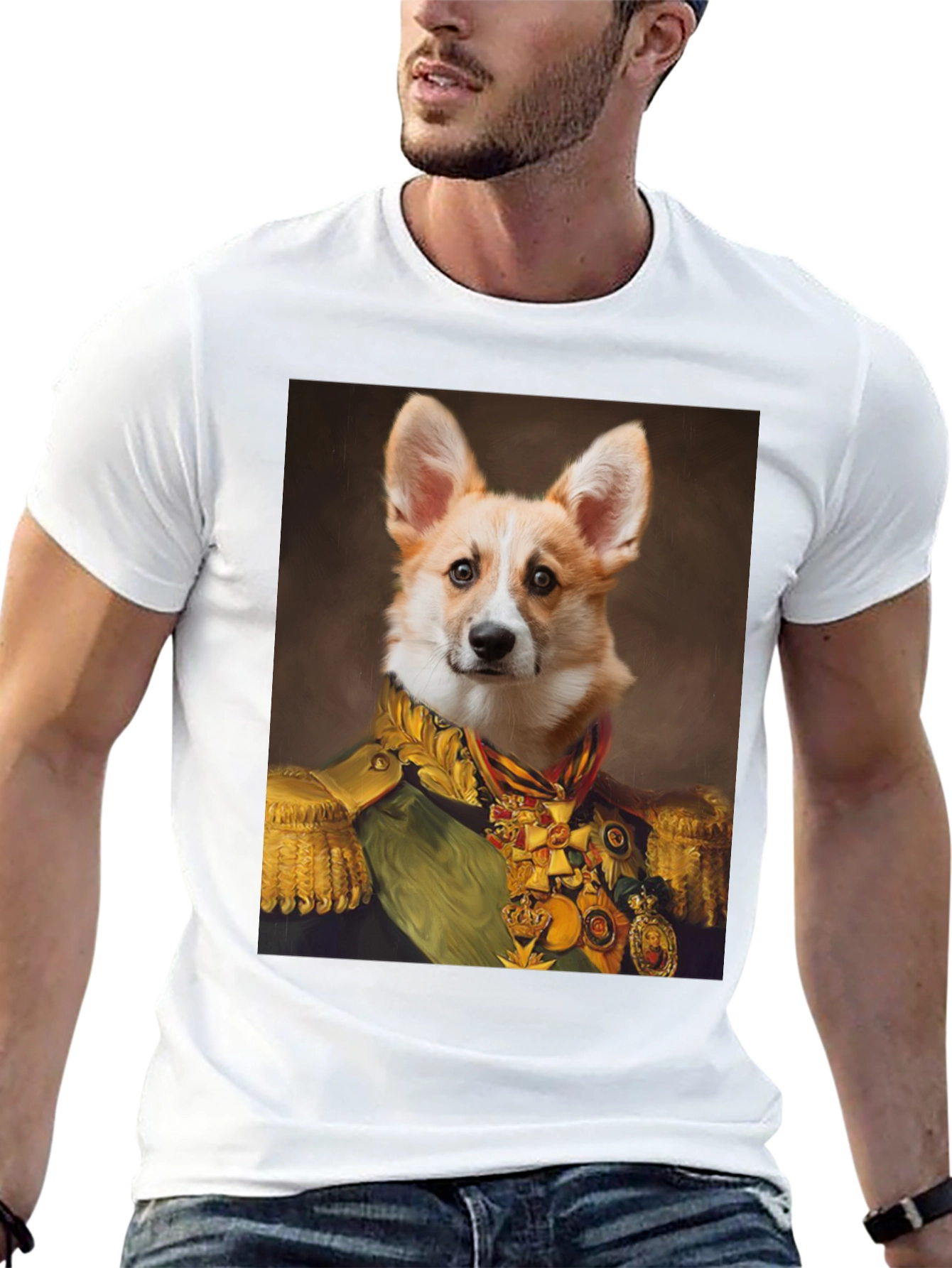Regal Corgi Portrait T-Shirt