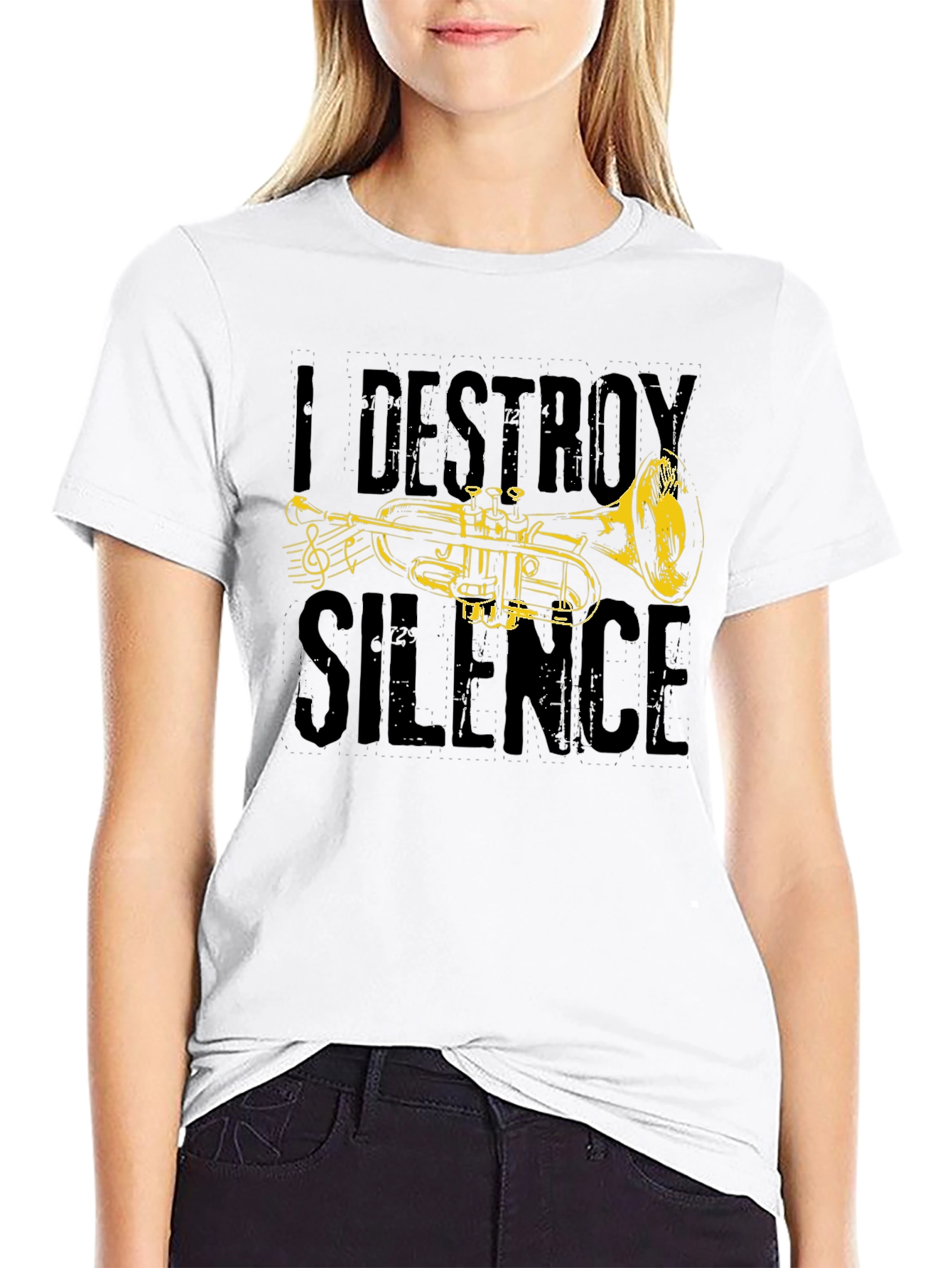 I Destroy Silence Trumpet T-Shirt